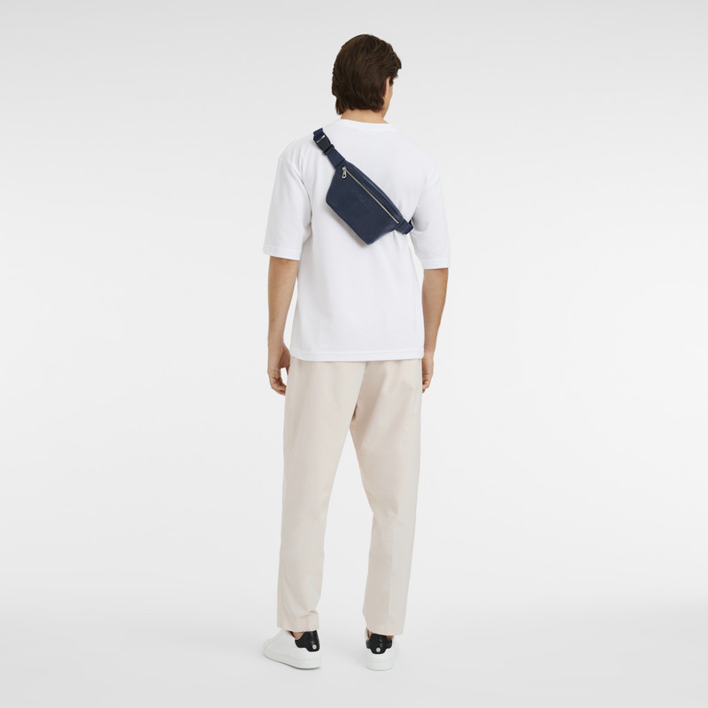 Longchamp Le Foulonné Belt bag Navy - Leather outlook