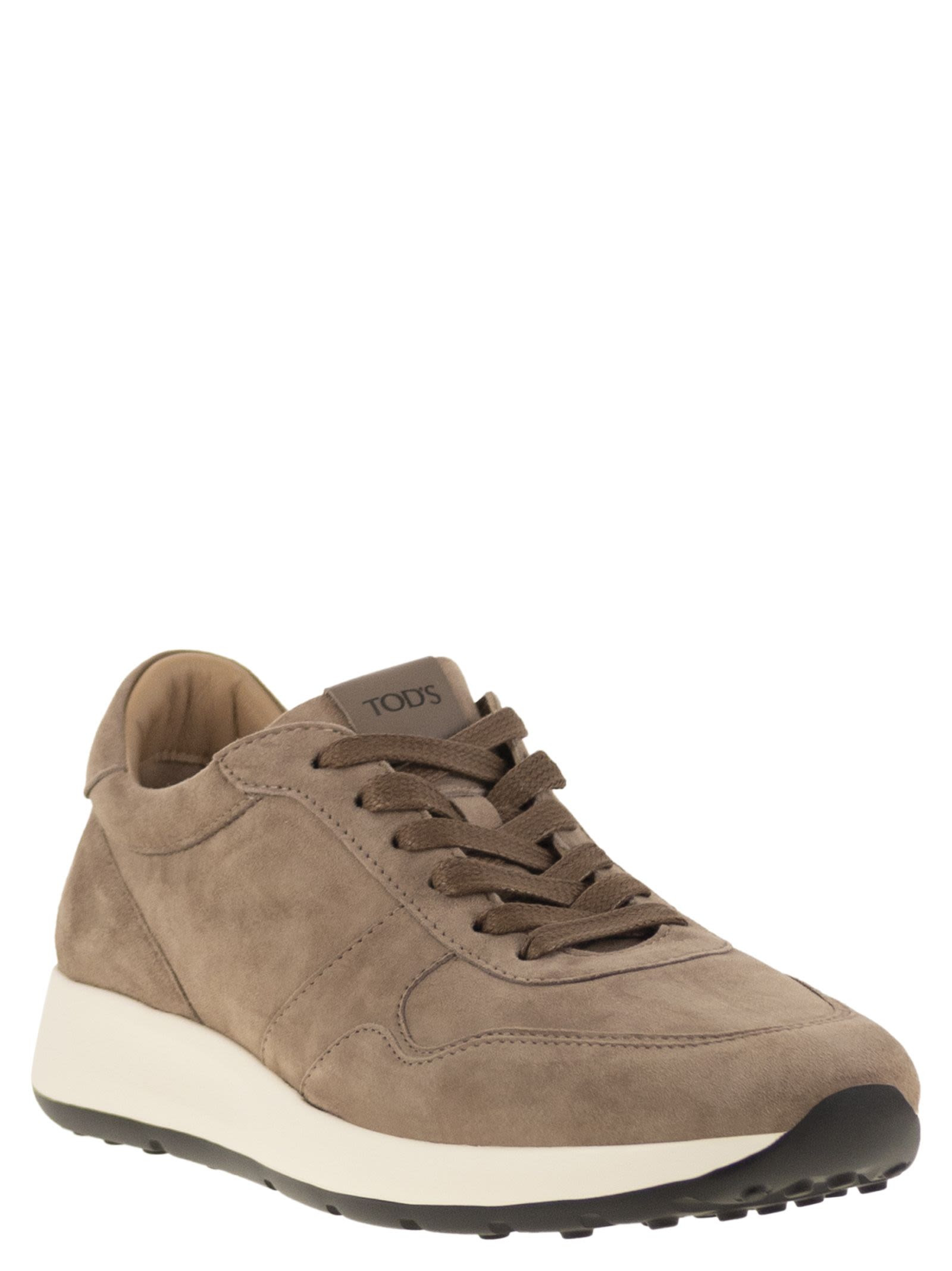 Tod's Men Red Dot Suede Sneakers By Pashmy - 2