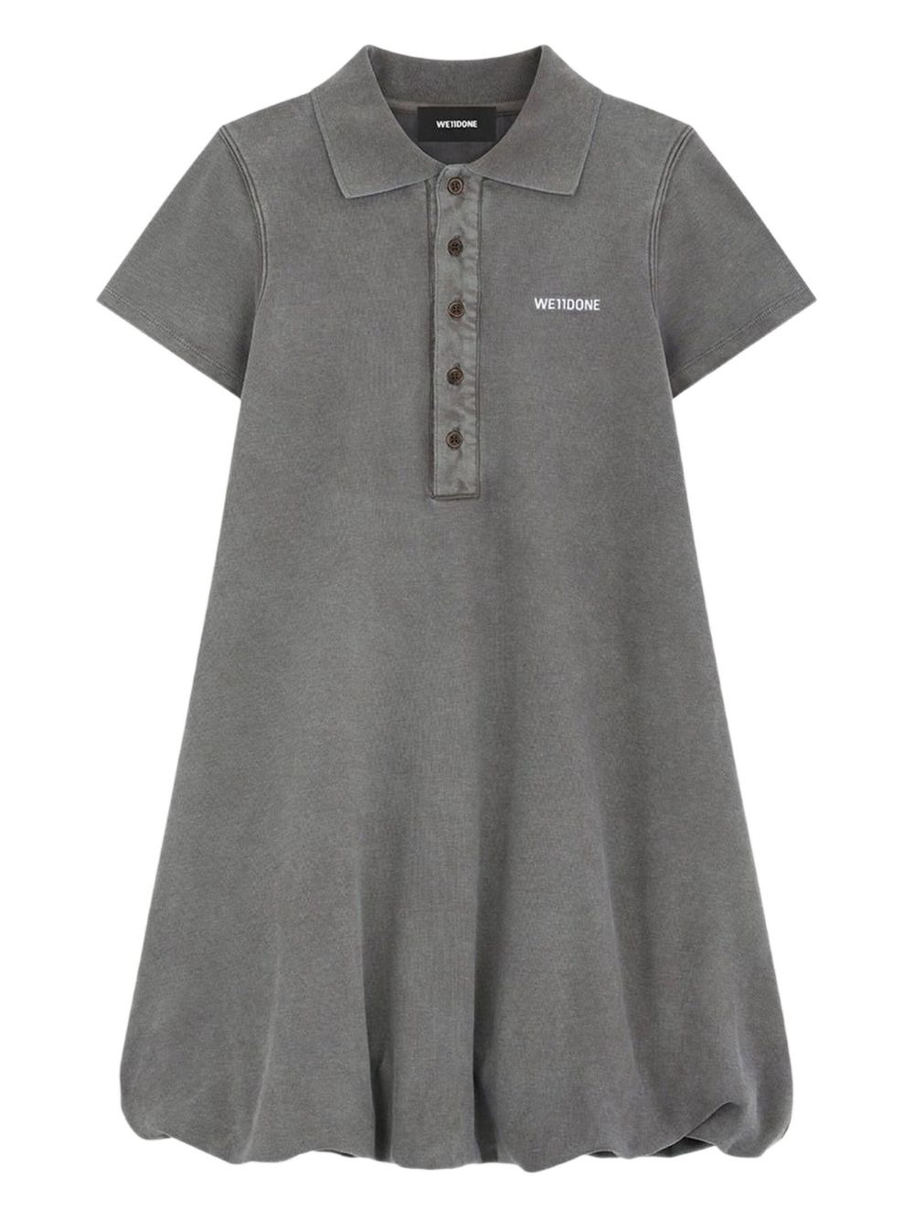 logo-embroidered polo dress - 1