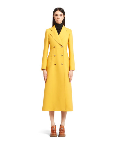 Prada Double-breasted natté toile coat outlook