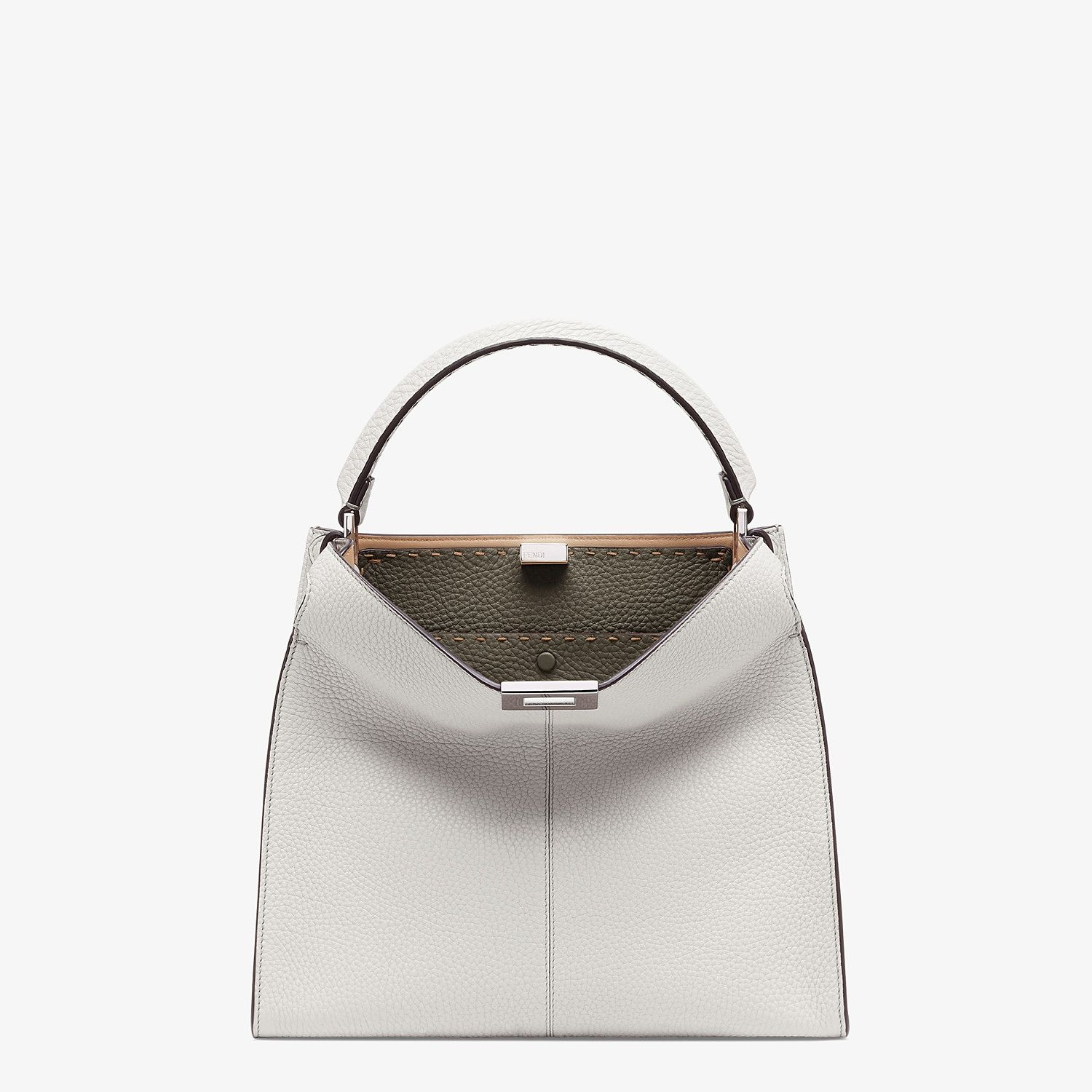 Light gray Cuoio Romano leather bag - 3