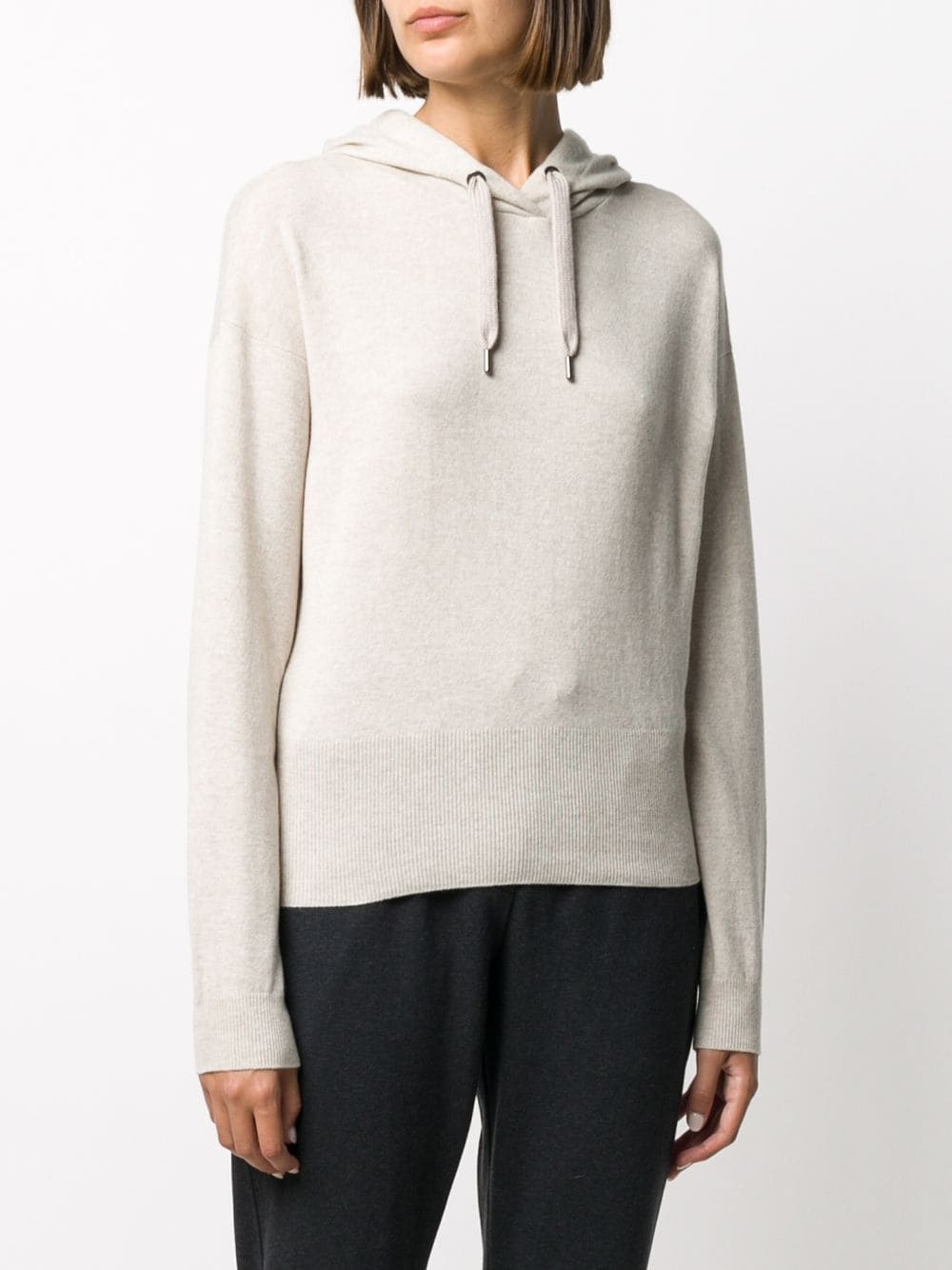 cashmere long-sleeve hoodie - 3