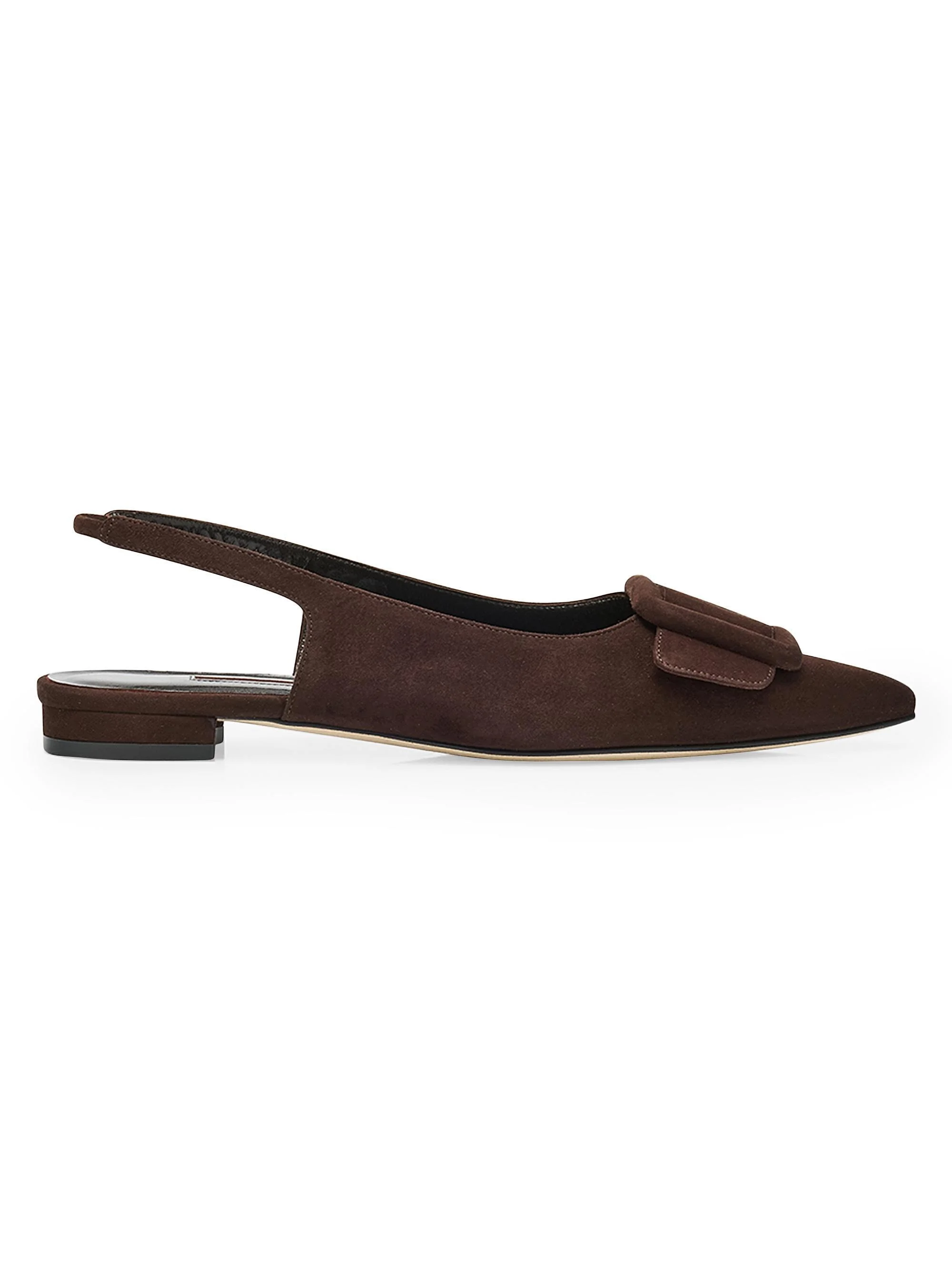 Women's Maylura Suede Slingback Flats - Dark Brown - 1