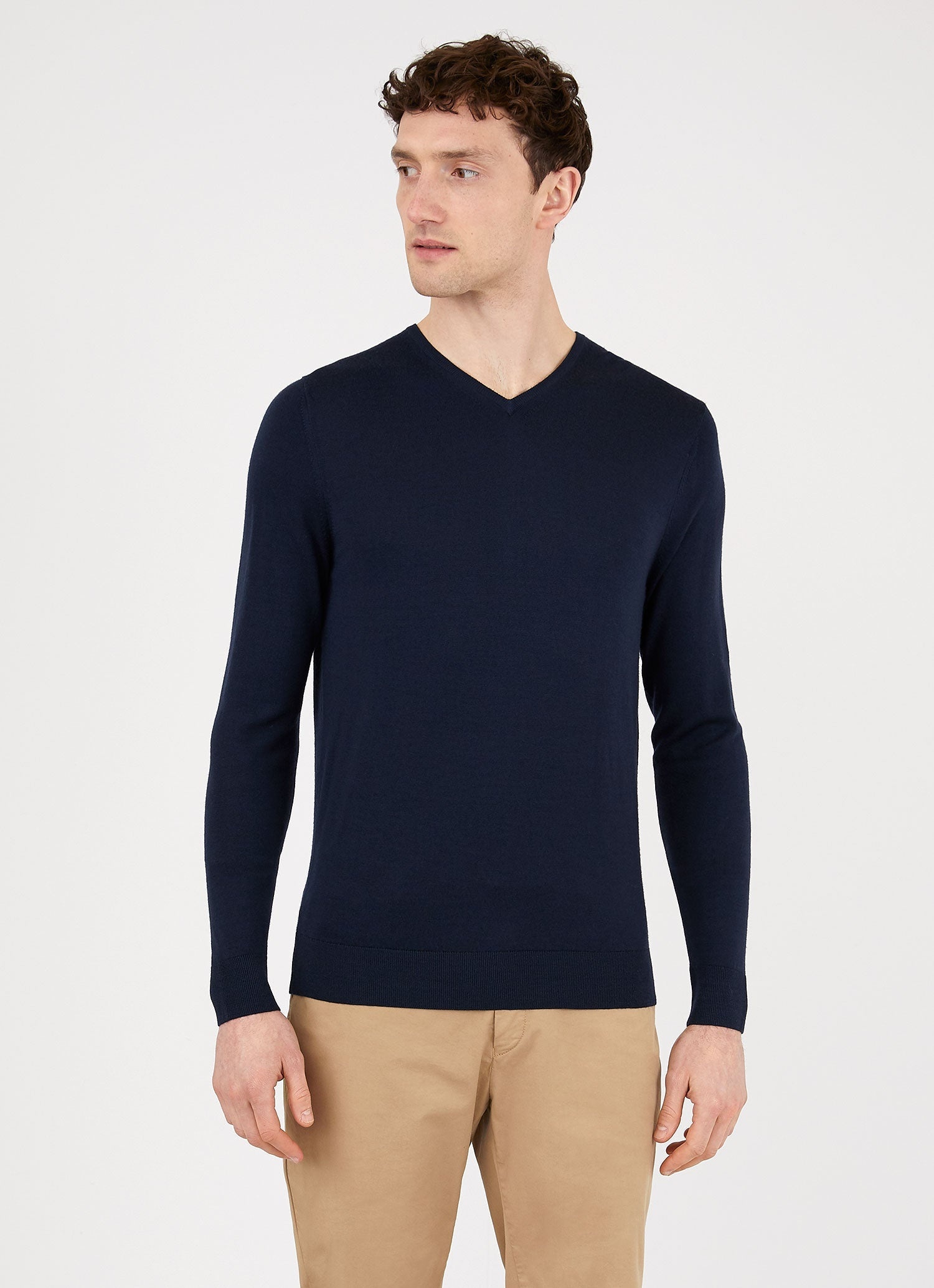 Merino V Neck Jumper - 2