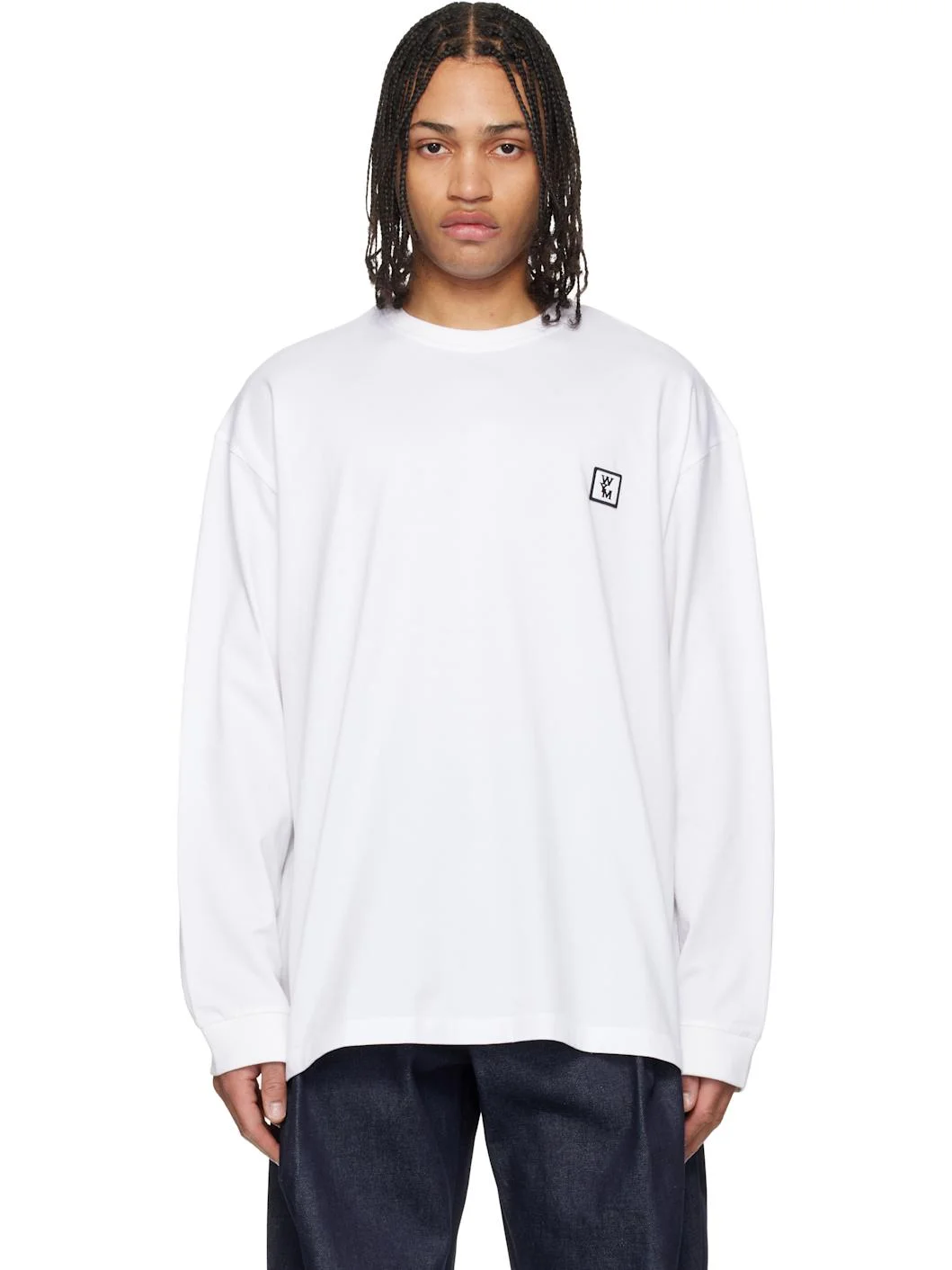 White Long Sleeve Logo T-shirt - 1