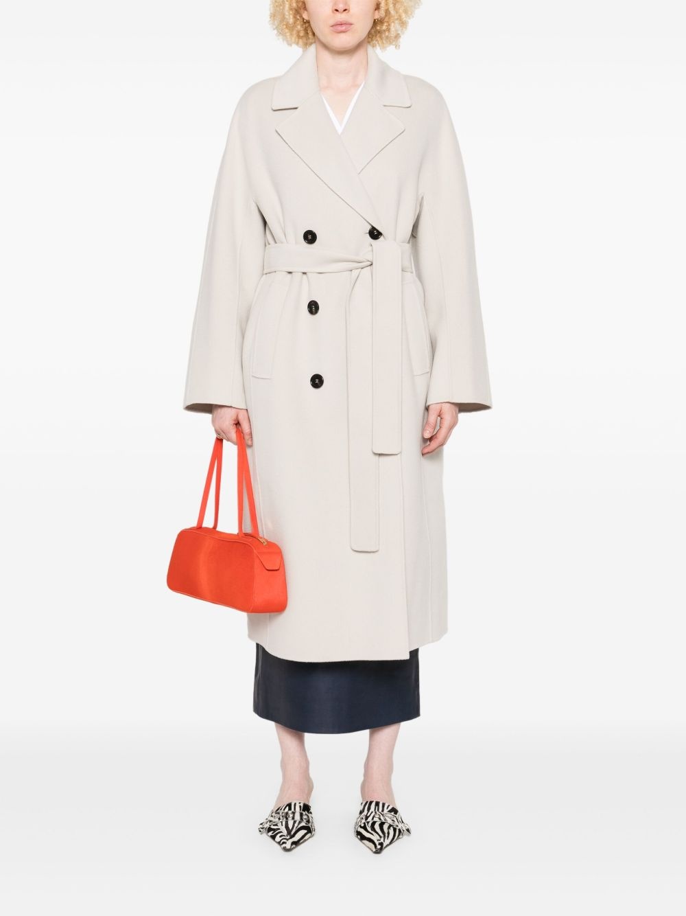 virgin wool double-breasted coat - 2