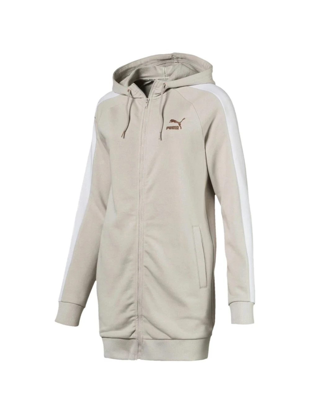 Kiss Artica T7 zip-up striped-sleeve hoodie - 1