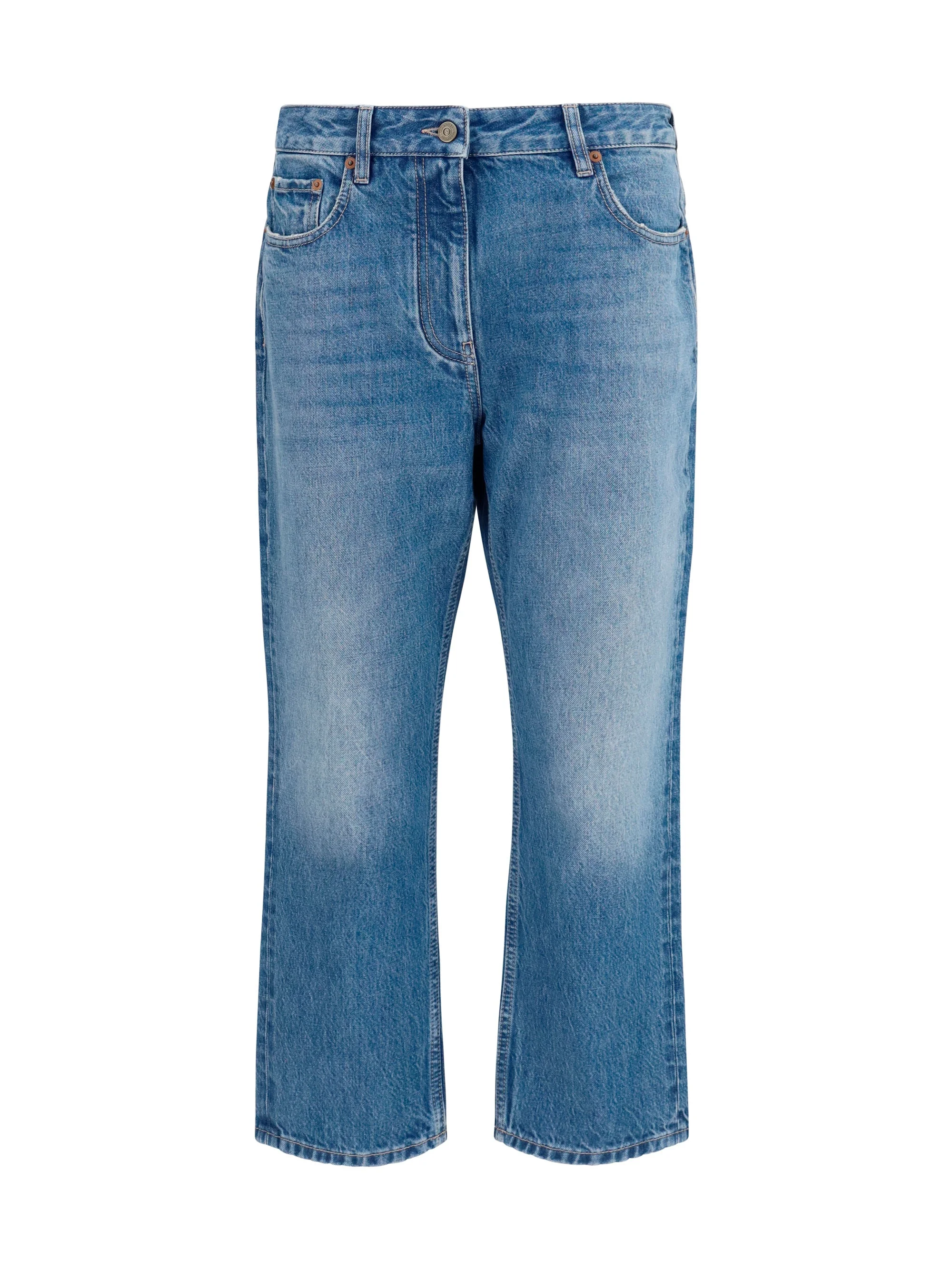 Valentino Straight-leg Jeans Medium Blue Denim - 1