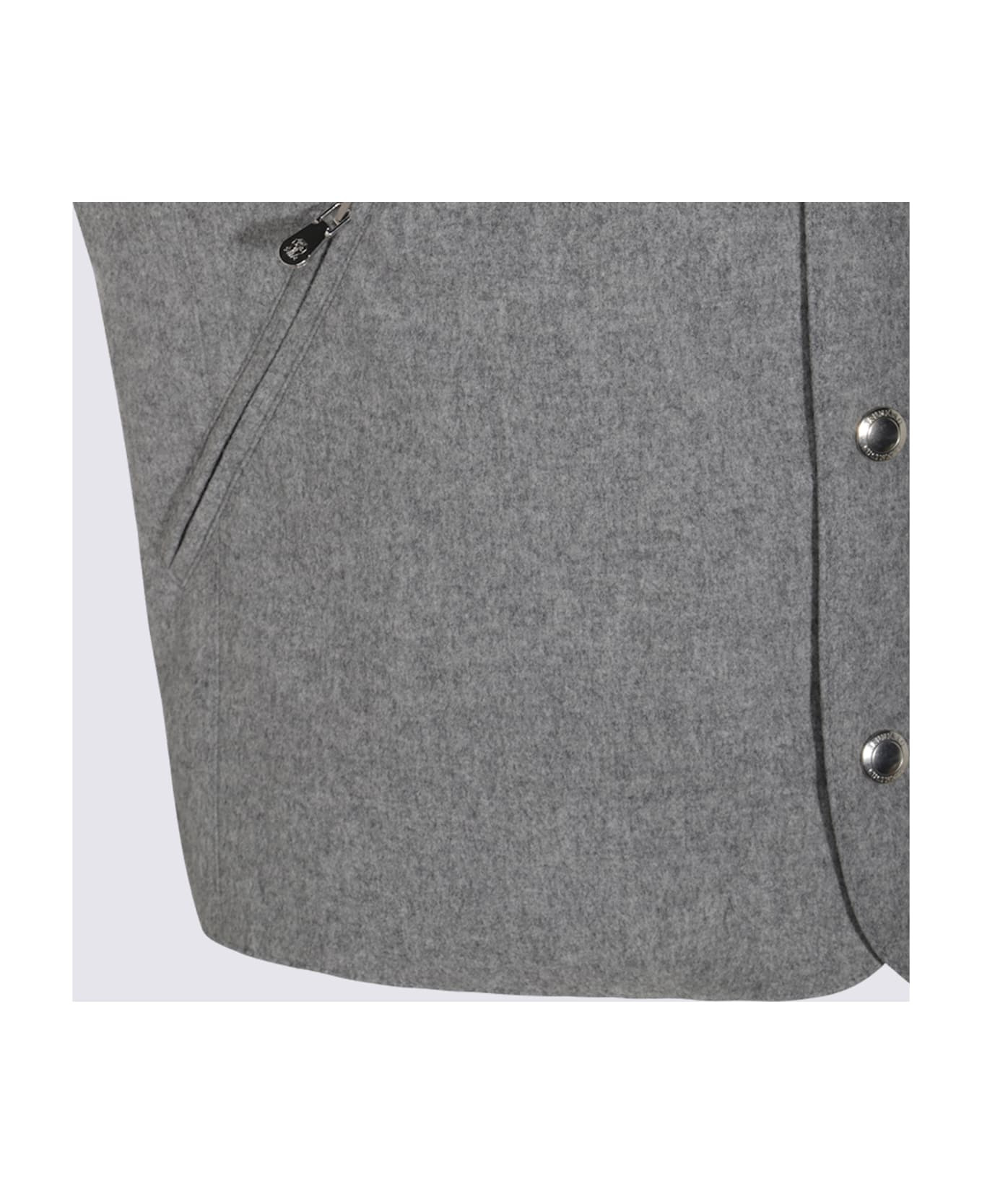 Grey Wool Down Jacket - 4