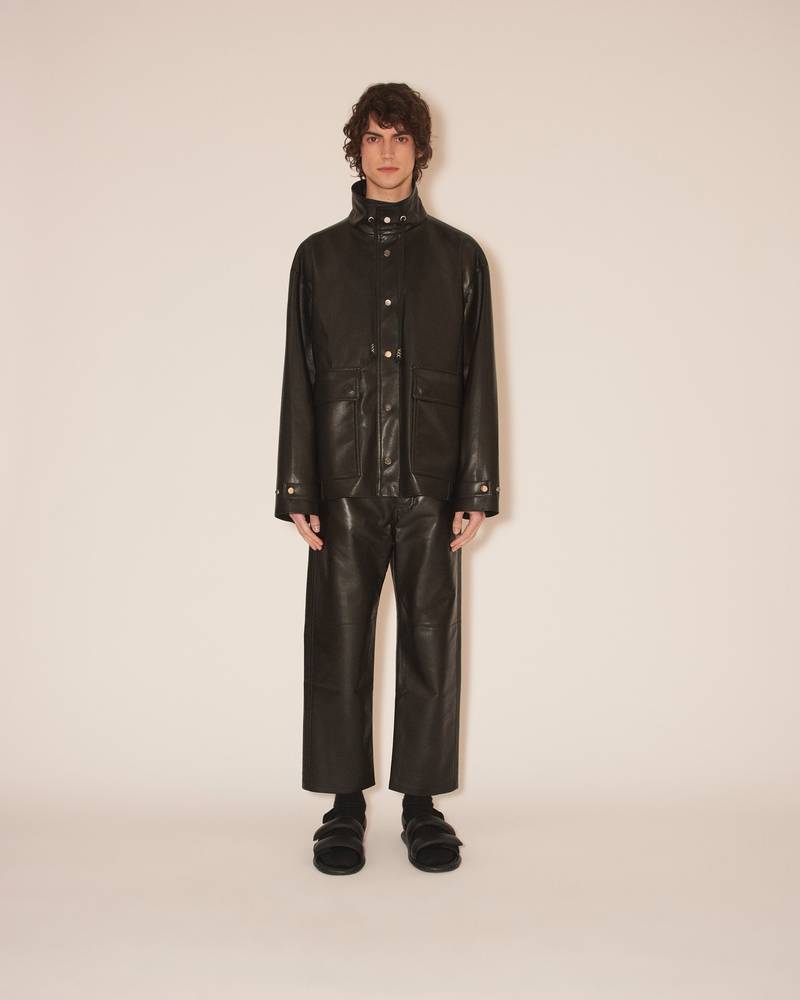 Nanushka ELIAS - Regenerated leather coat - Black outlook