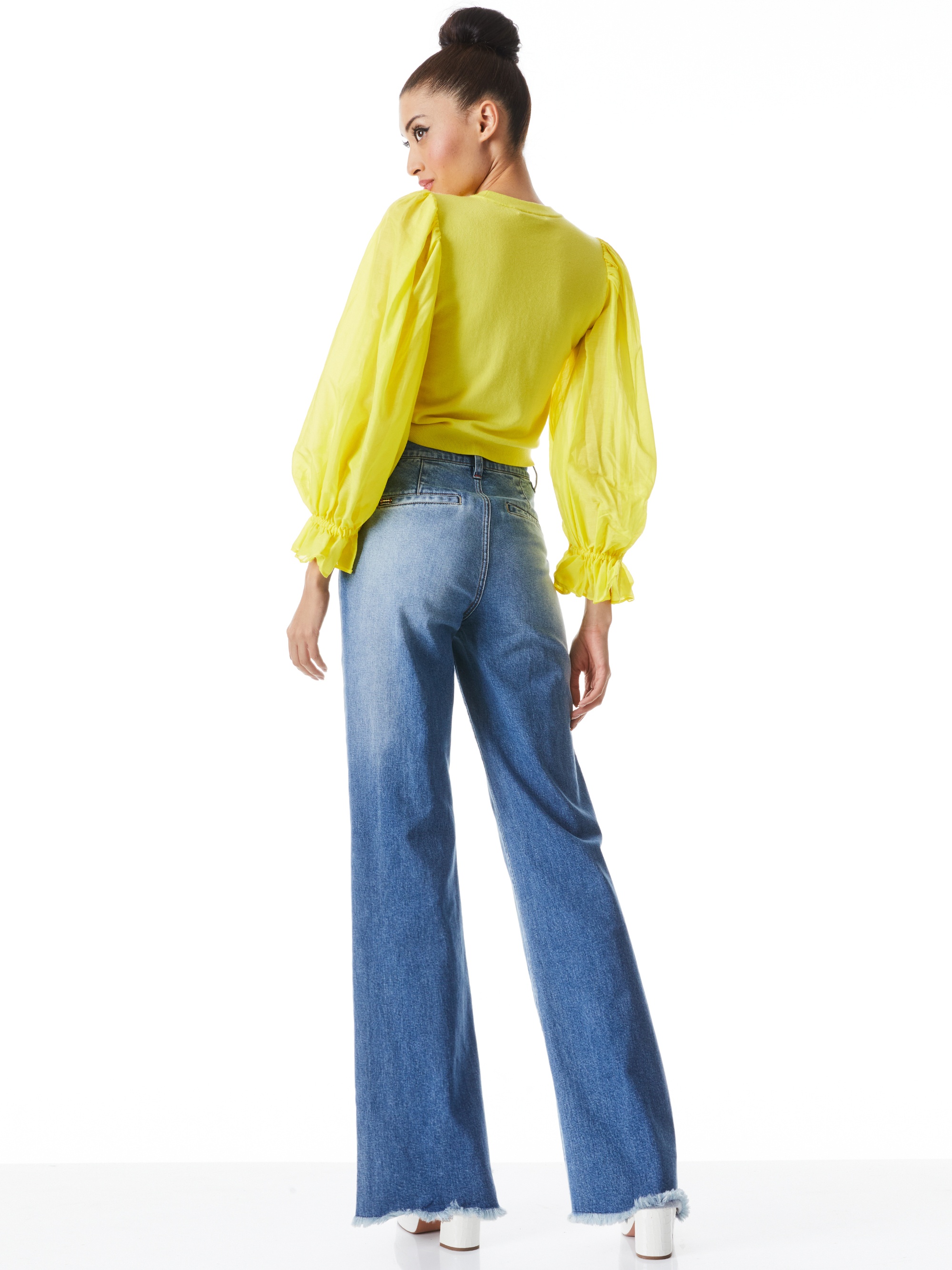 KIRIE COMBINATION SLEEVE SWEATER - 2