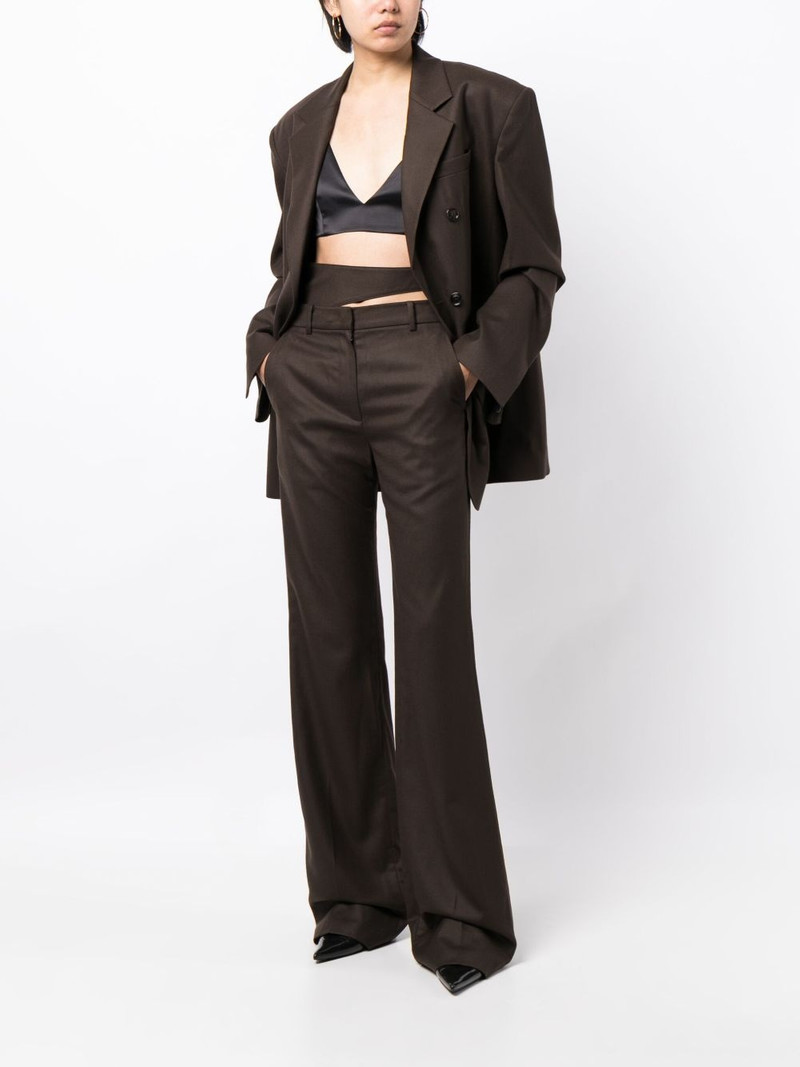SYSTEM cut-out detailing wool tailored trousers outlook