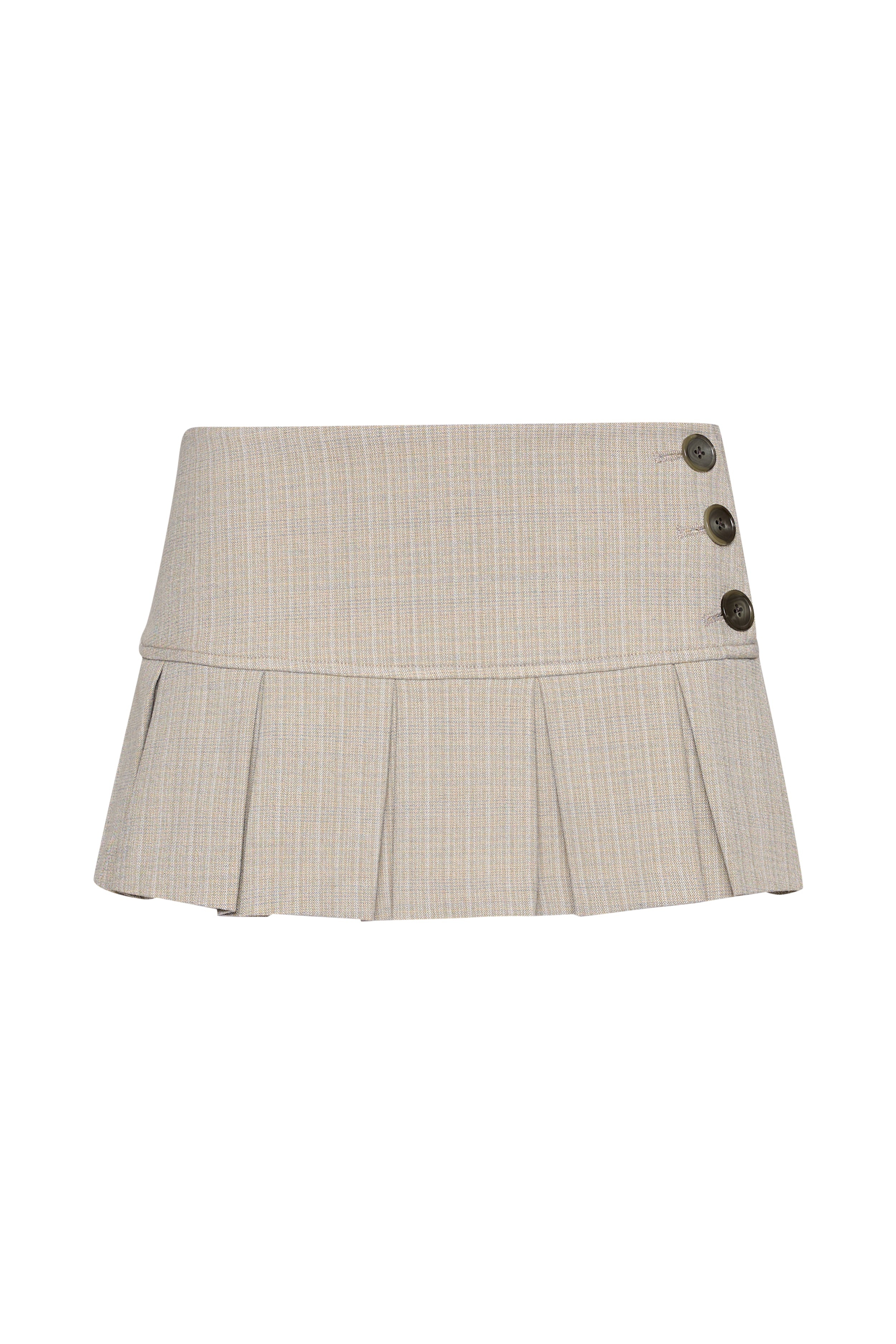 GUIZIO PLEATED MICRO MINI SKIRT | REVERSIBLE