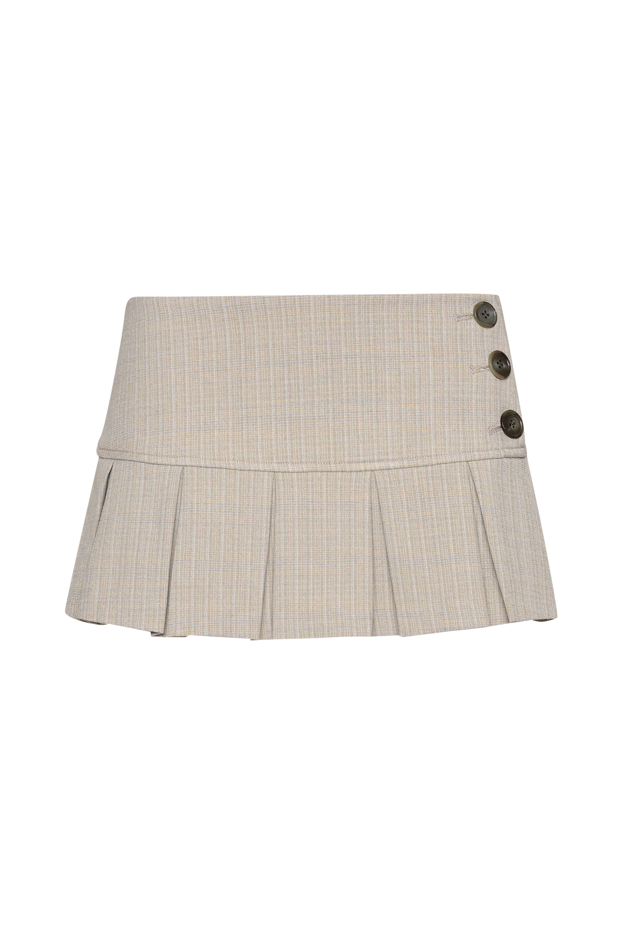 PLEATED MICRO MINI SKIRT - 1