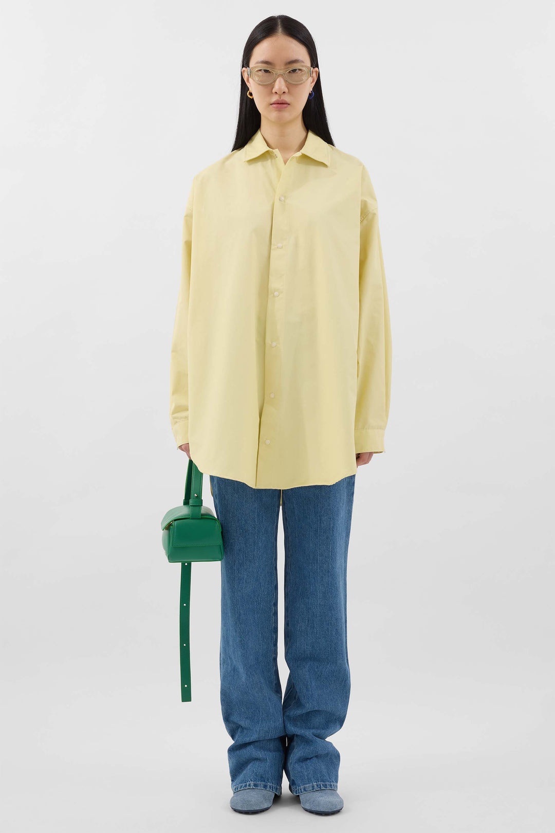MEGA OVER SHIRT / light yellow - 3