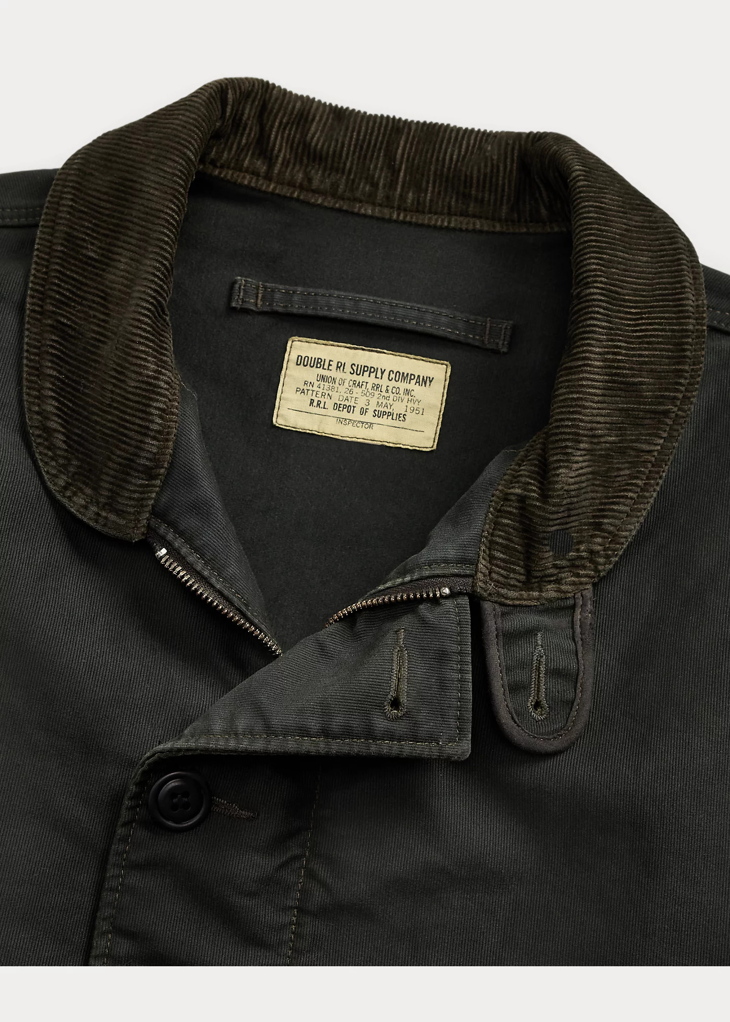 Corduroy-Collar Cotton Deck Jacket - 3