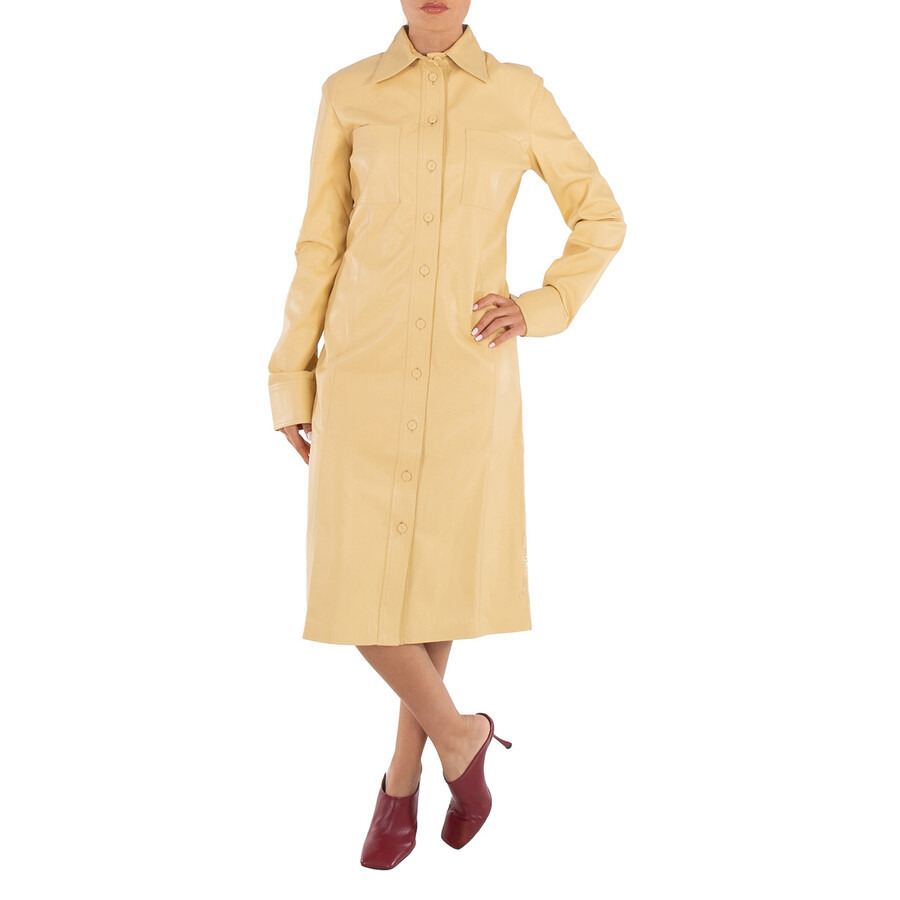Stella Mccartney Faux-Leather Long-Sleeve Dress - 4