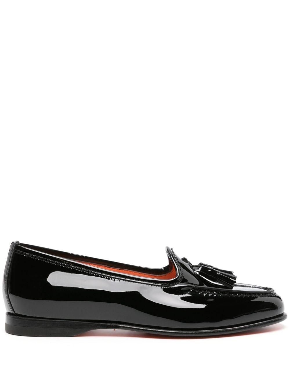 tassel-detail patent loafers - 1