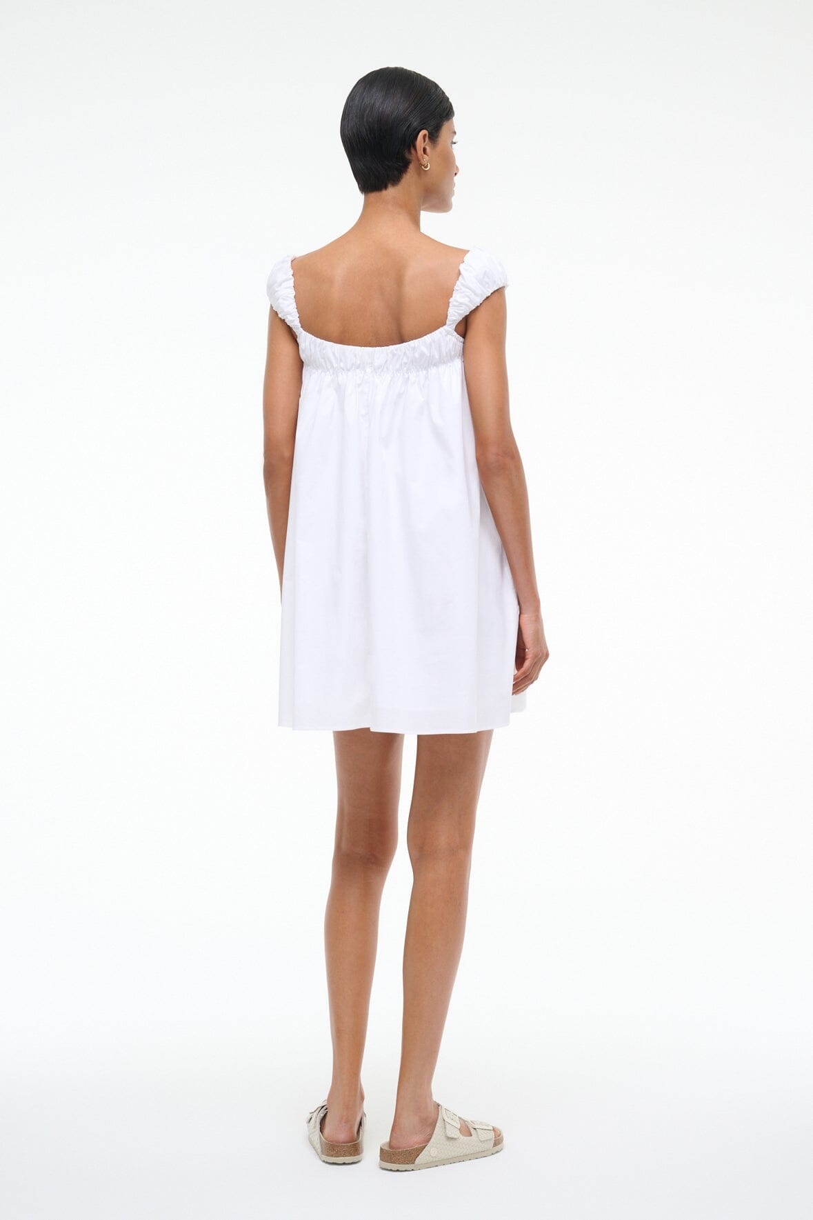 STAUD BEAU DRESS WHITE - 6