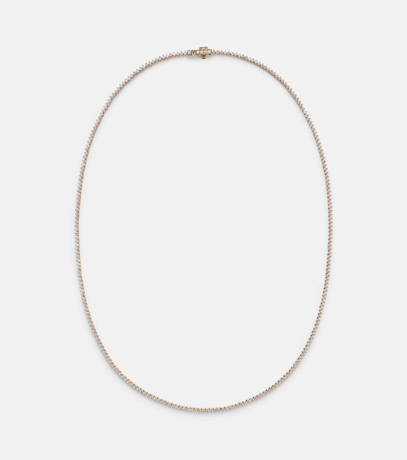 14kt gold (585/1000) tennis necklace with diamonds 1