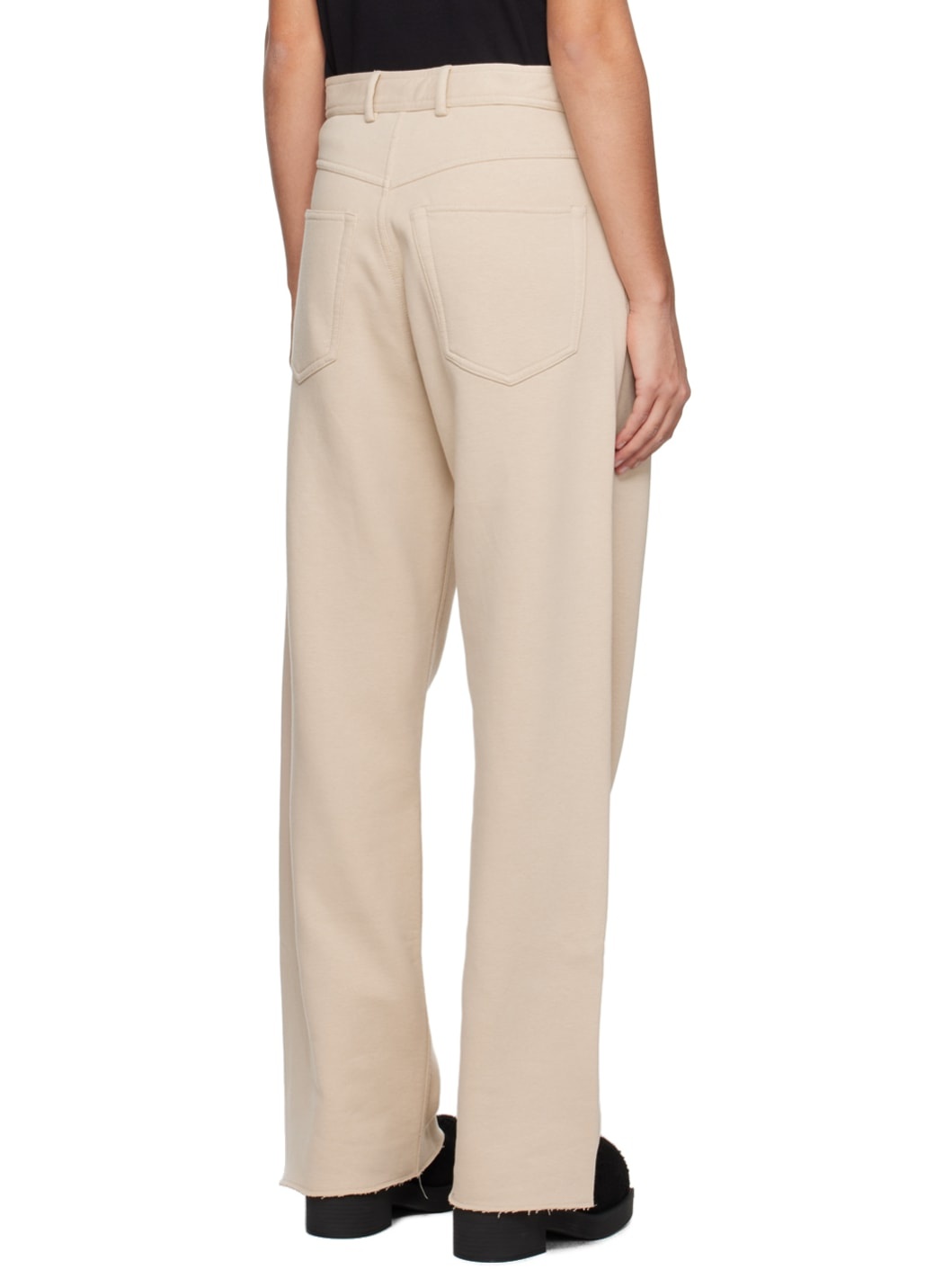 Beige Five-Pocket Jeans - 3