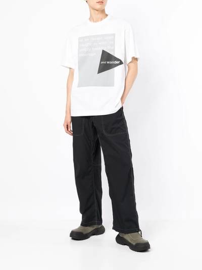 and Wander contrast-stitch cargo trousers outlook