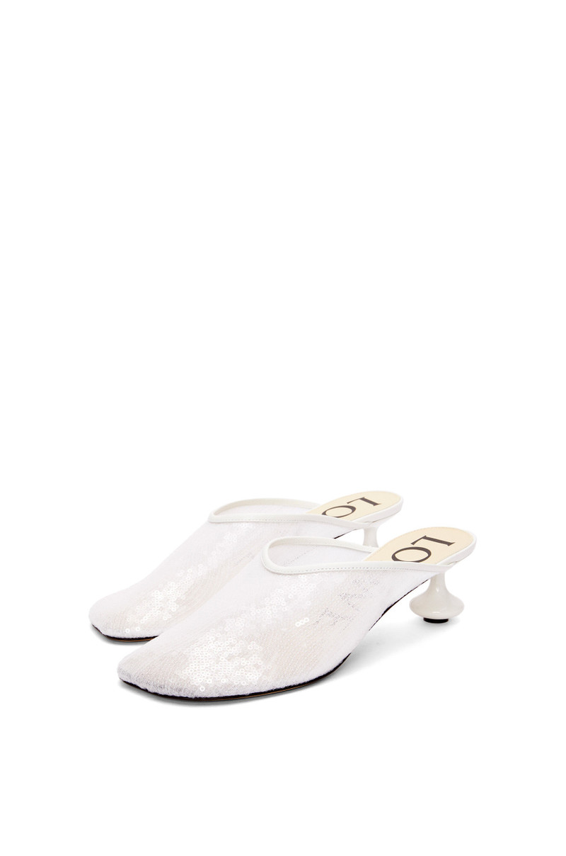 Toy mule in mesh and allover sequins 3