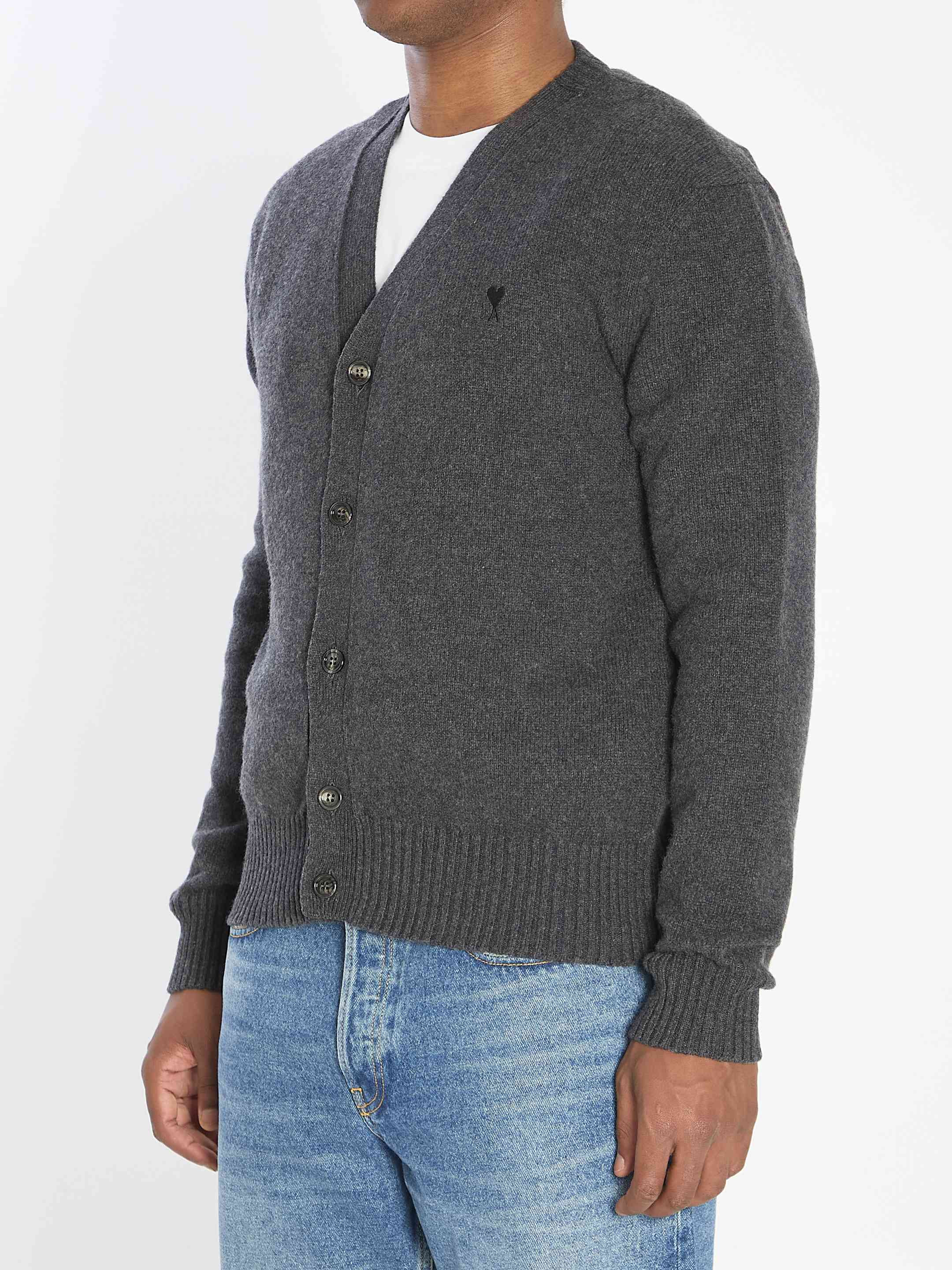 Ami Paris Men Ami De Coeur Cardigan - 2