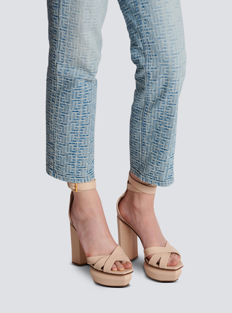 Ava leather platform sandals 8