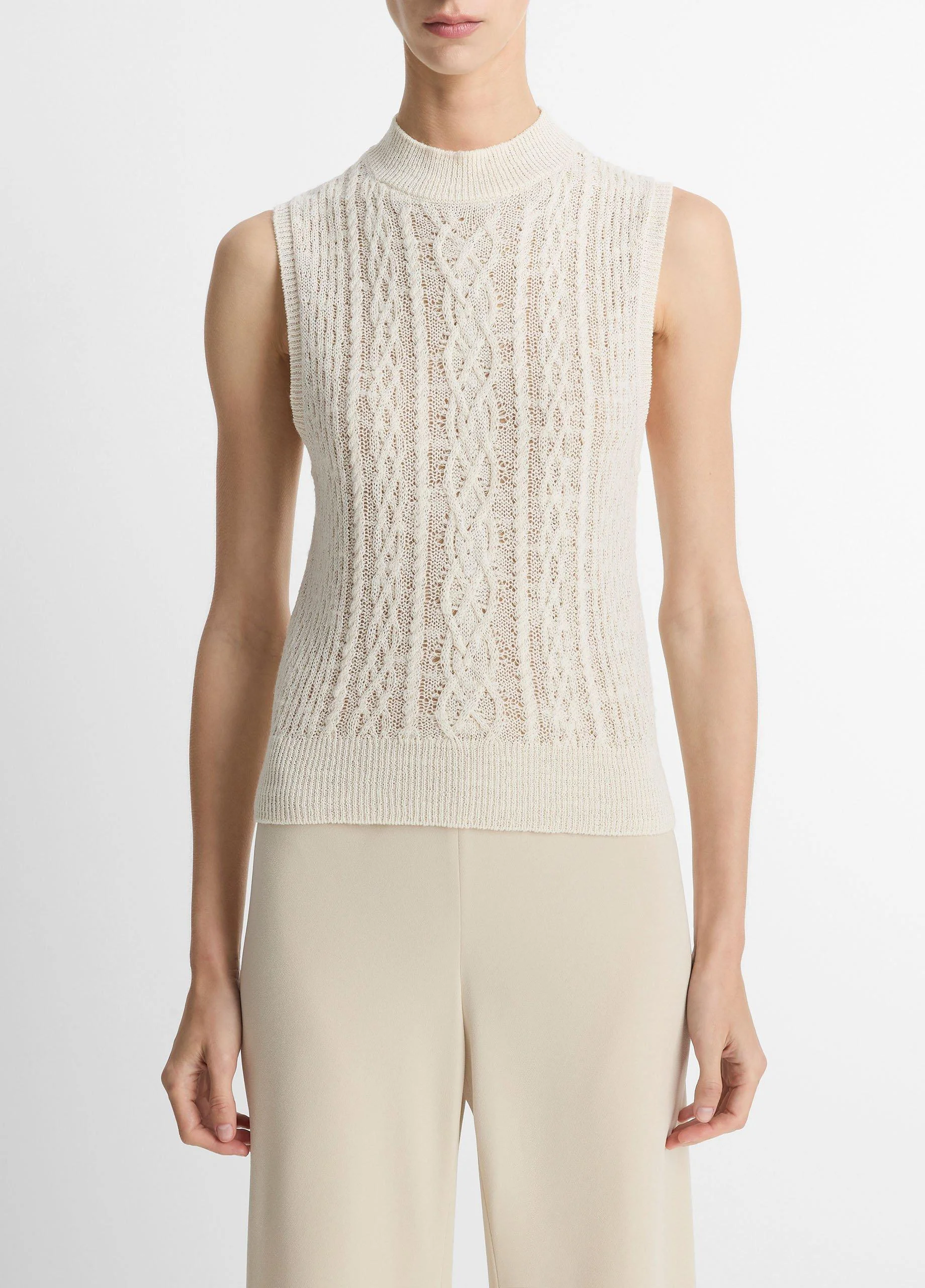 Cable Cotton-Blend Double-Layer Shell - 1