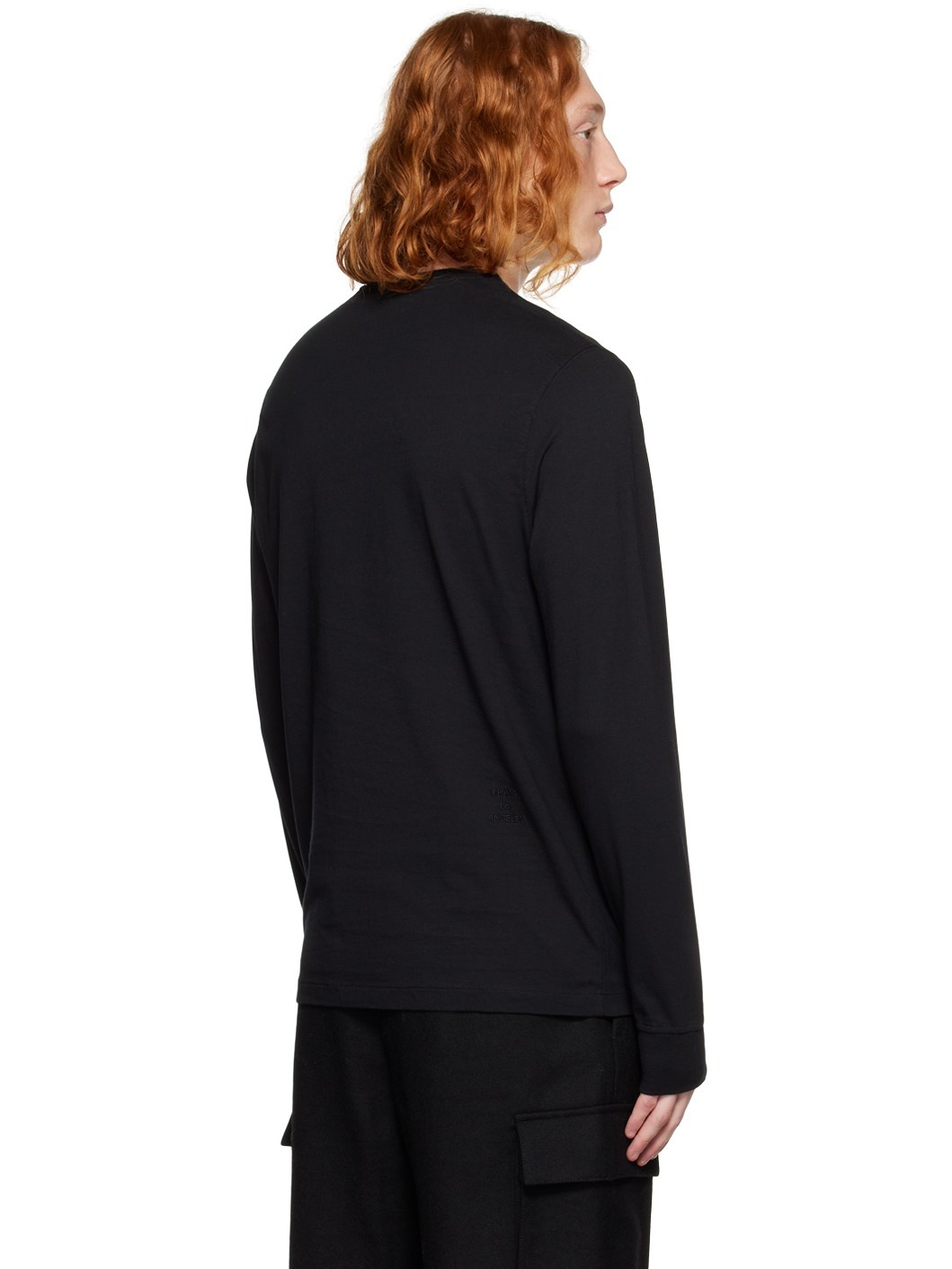 Black Embroidered Long Sleeve T-Shirt - 3