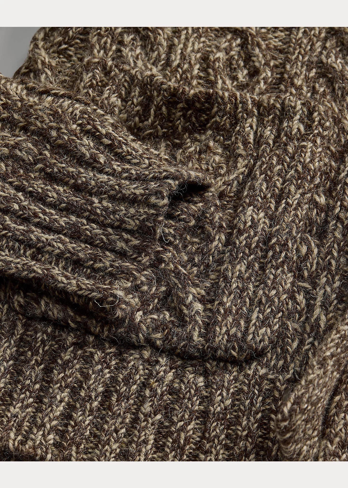Marled Aran-Knit Shawl Cardigan - 4