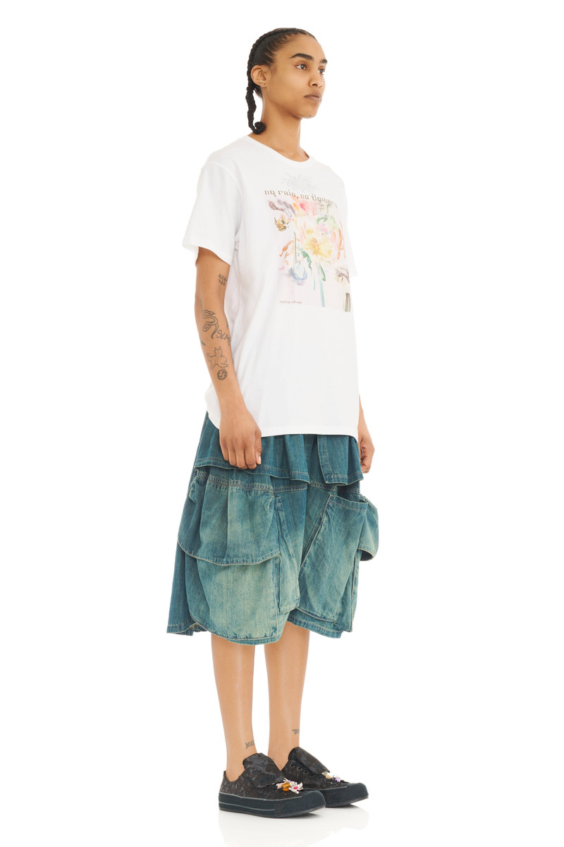 Collina Strada WHITE NO RAIN, NO FLOWERS RHINESTONE GRAPHIC TEE outlook