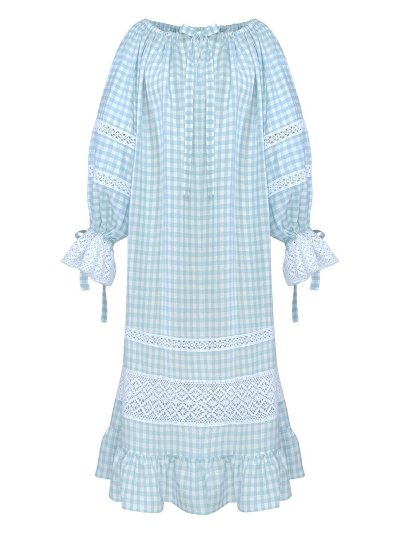 checked midi dress 1