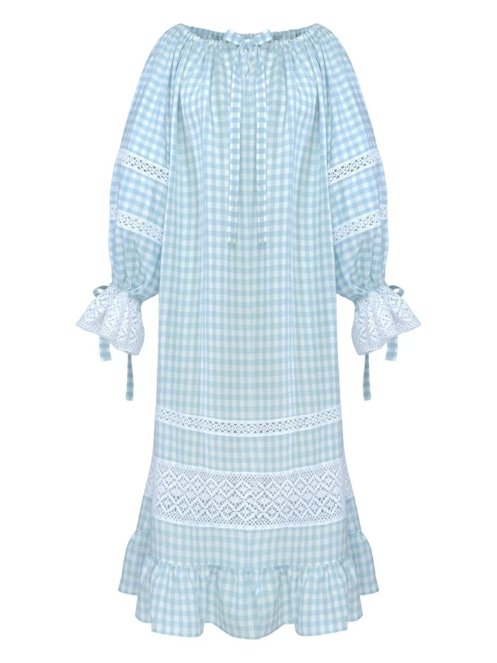checked midi dress - 1