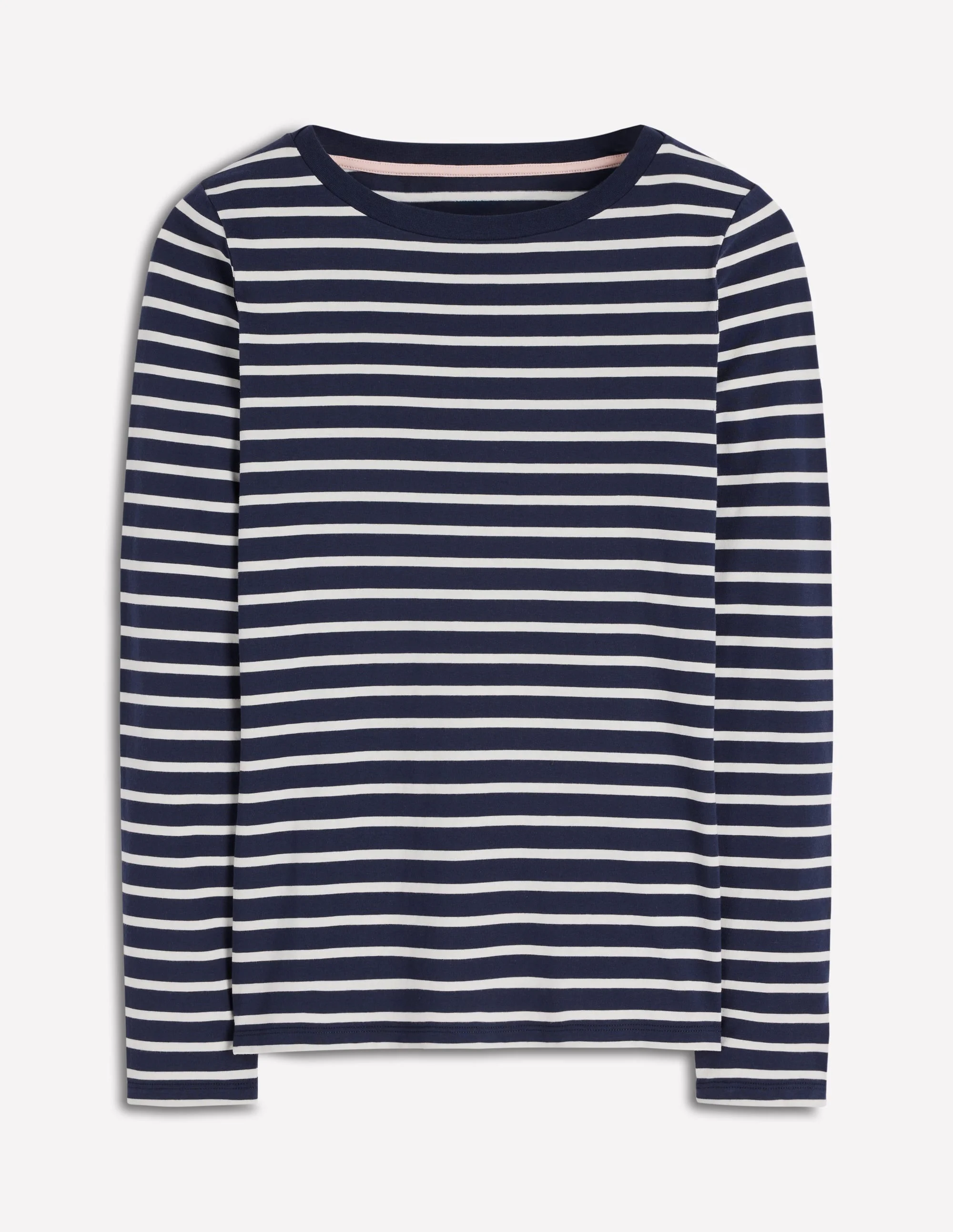 Olivia Long Sleeve Breton-Navy, Ivory - 1