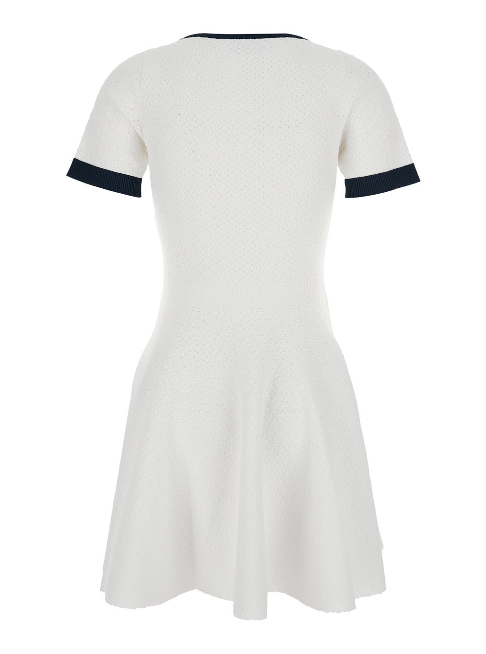 Gucci Women White Flared Dress With Logo Lettering Embroidery On The Front In Viscose Blend Woman - 2