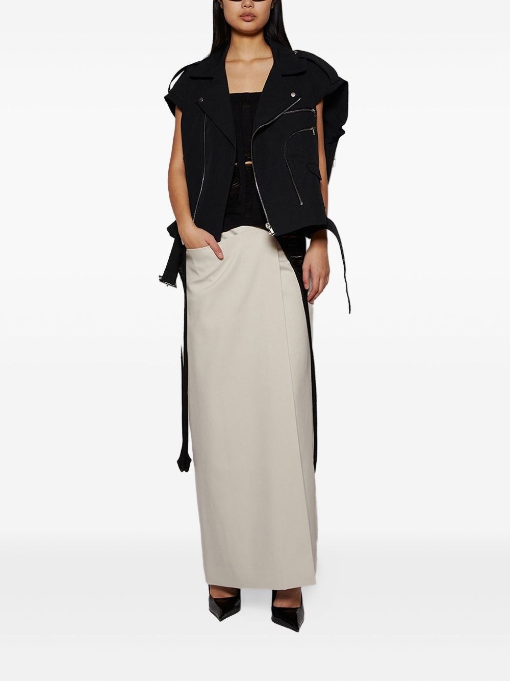 【関税込み】Rick Owens グレー Hollywood Tanja マキシスカート Rick Owens DRKSHDWのグレー Hollywood Soft Edfu マキシ