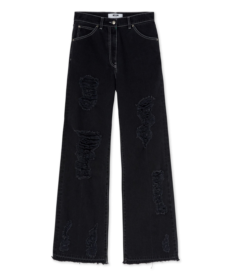 Jeans with "Black Denim with Stitches" workmanship 1