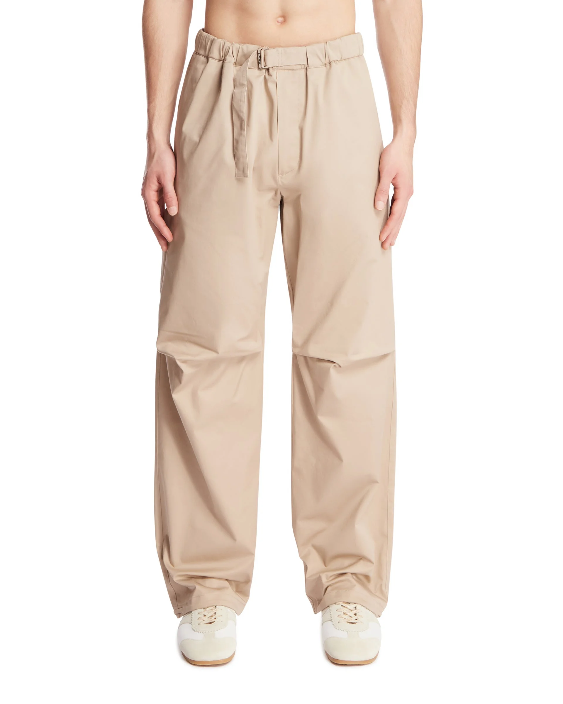 Beige Cotton Jordan Pants - 1