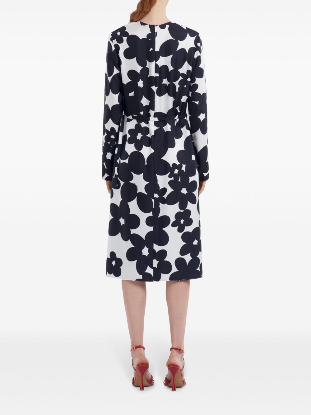 floral-print midi dress - 4