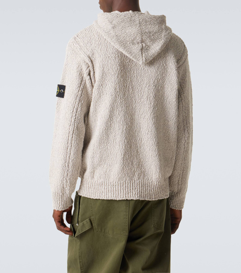 Compass cotton zip-up hoodie 4