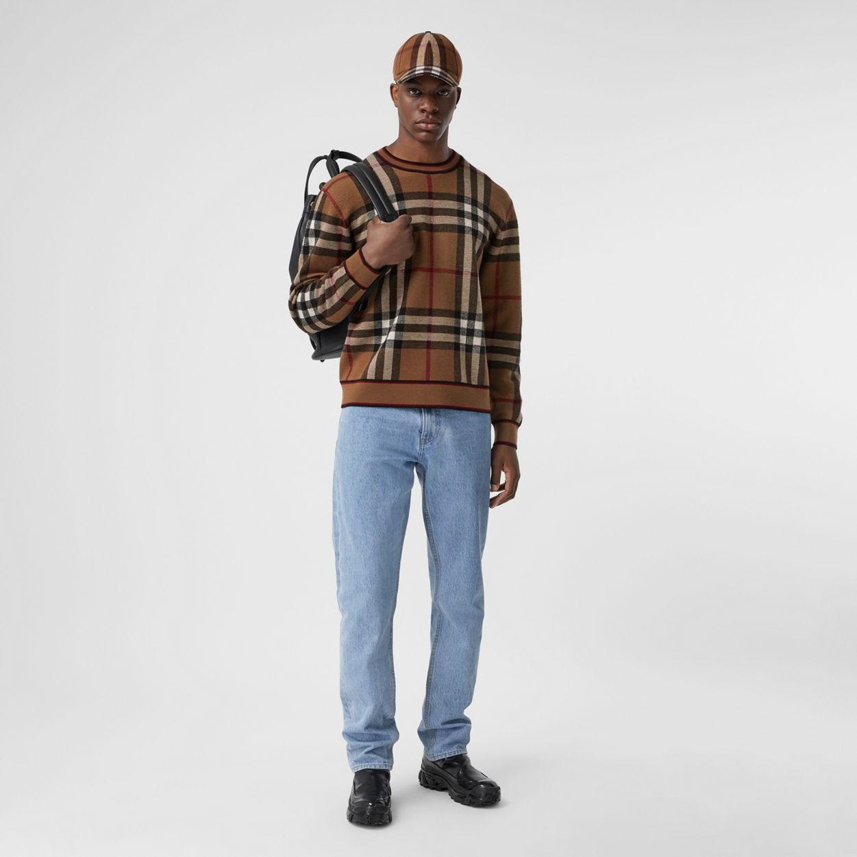 Check Wool Jacquard Sweater - 6