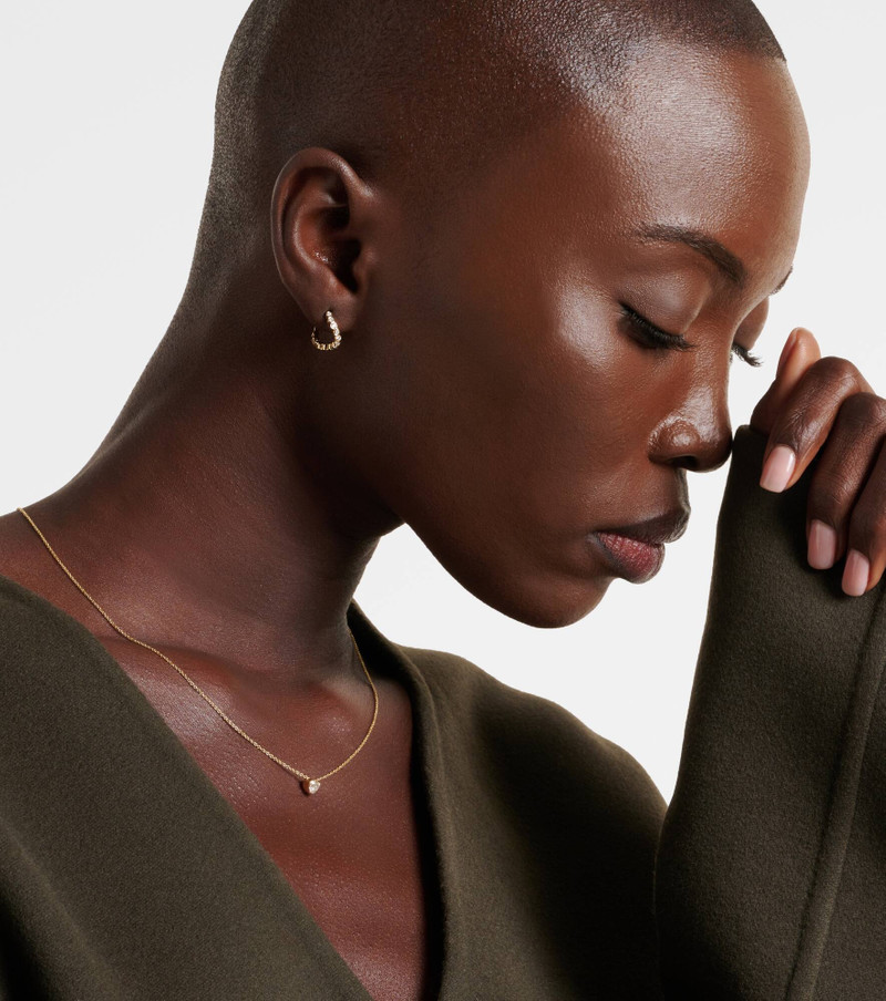 SOPHIE BILLE BRAHE Petit Courant 18kt gold hoop earrings with diamonds outlook