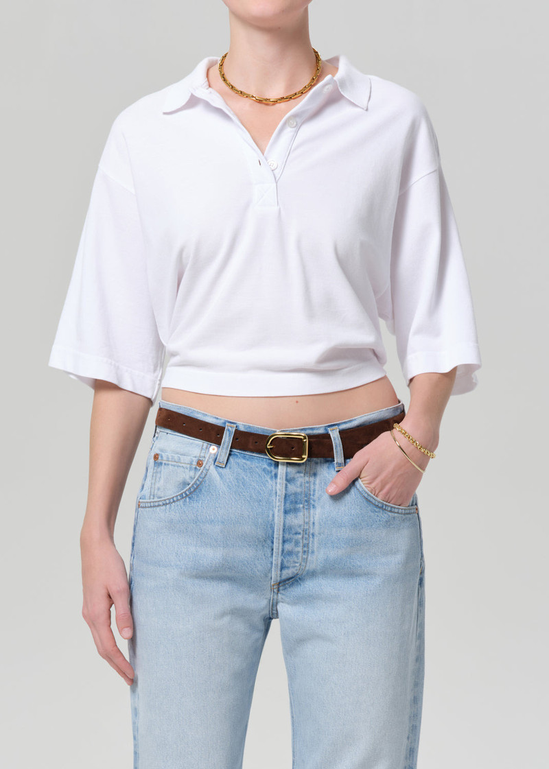 Citizens of Humanity Lowen Polo Shirt In White outlook