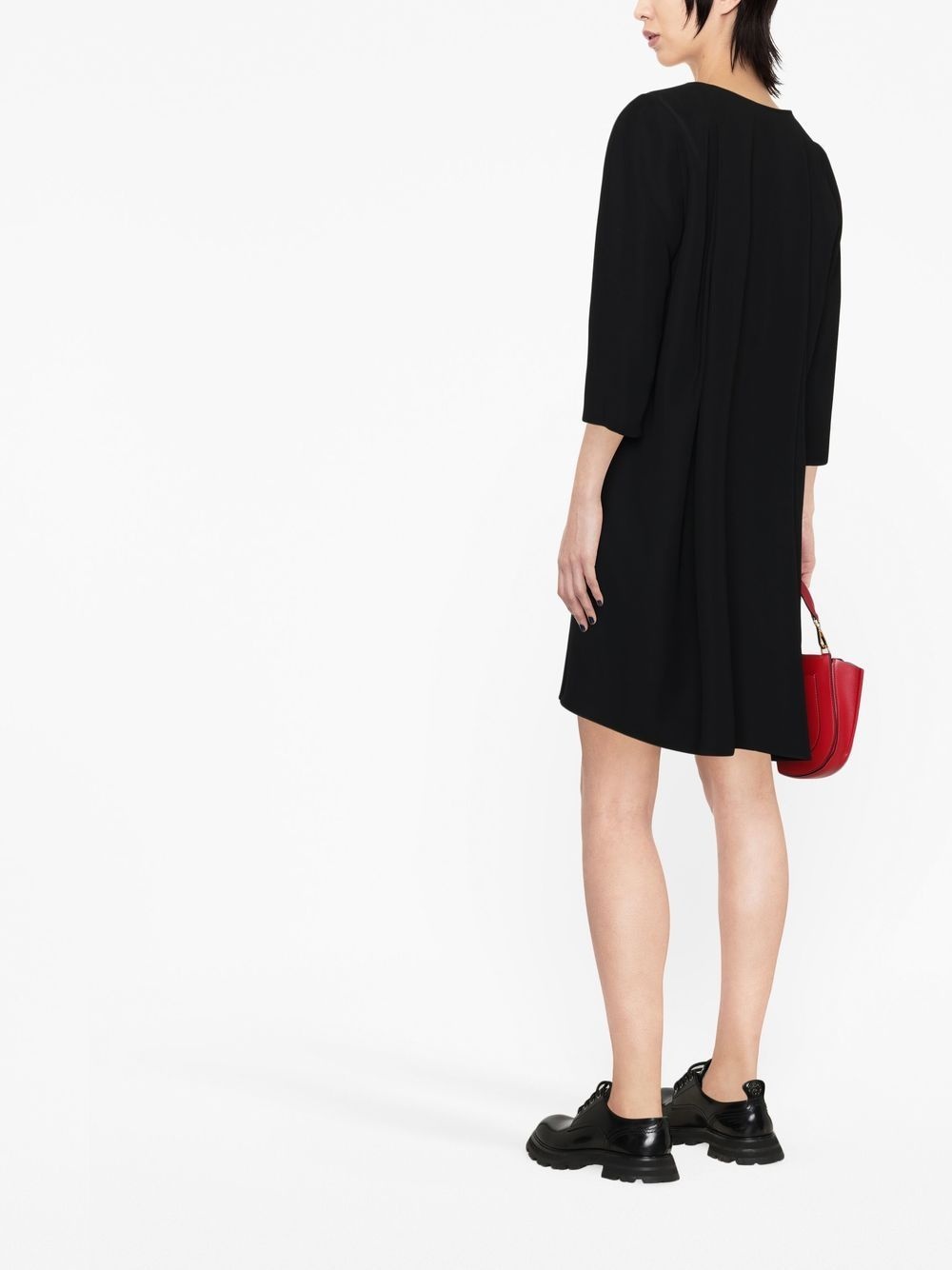 round-neck long-sleeve dress - 3