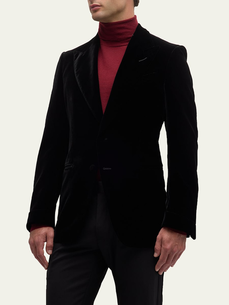 TOM FORD Men's Wool-Silk Velvet Cocktail Jacket outlook