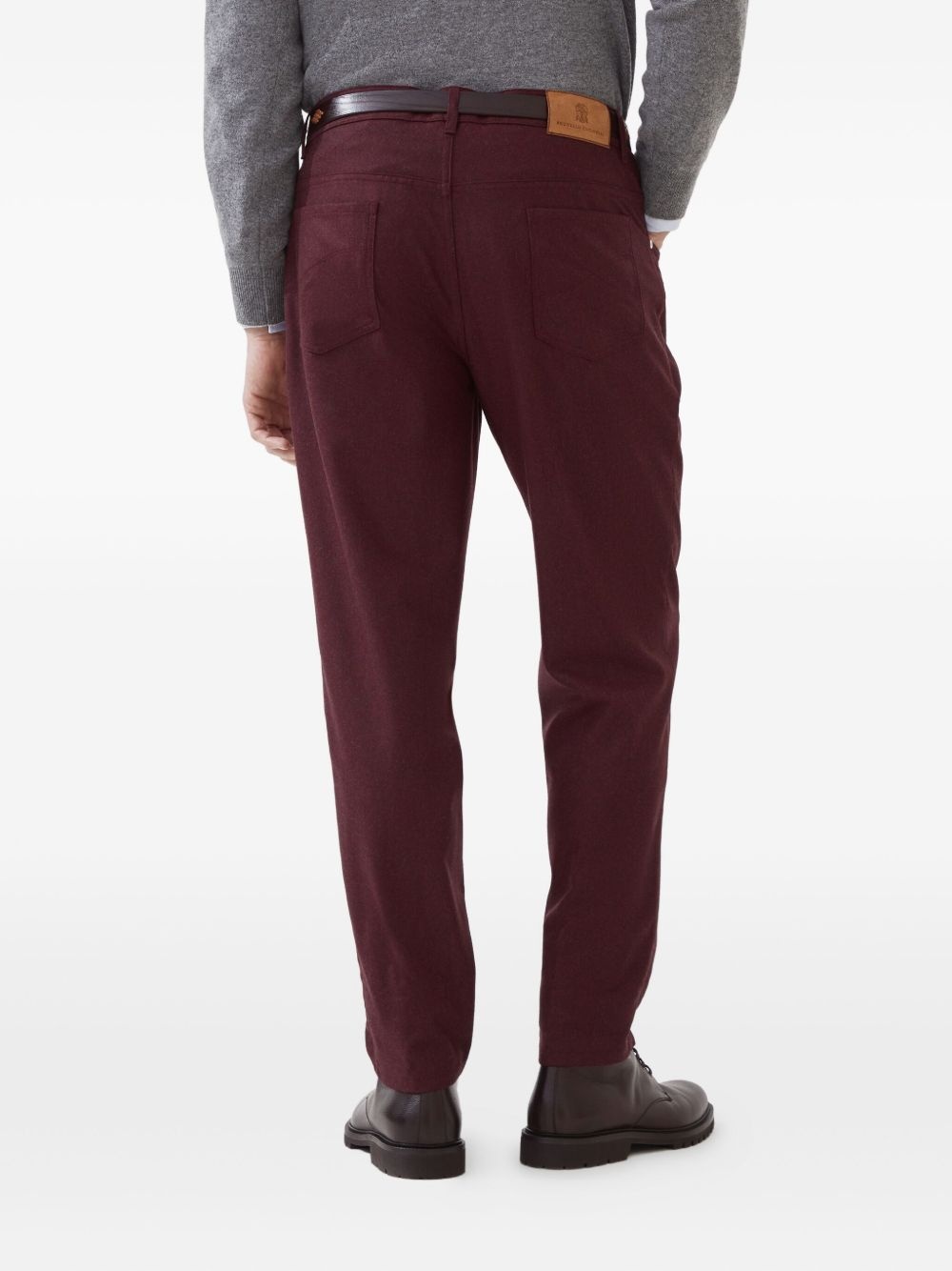 logo-embroidered trousers - 4