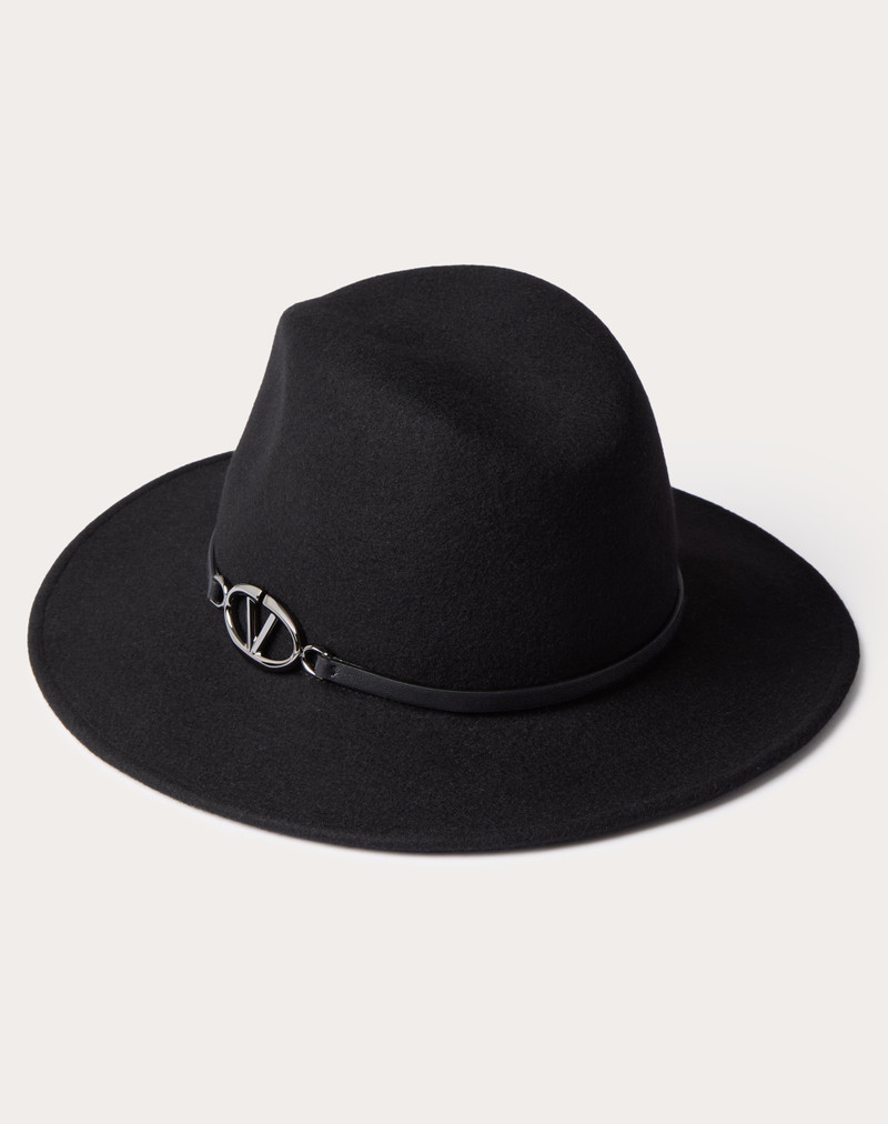 VLOGO THE BOLD EDITION MERINO WOOL AND LEATHER FEDORA HAT 3
