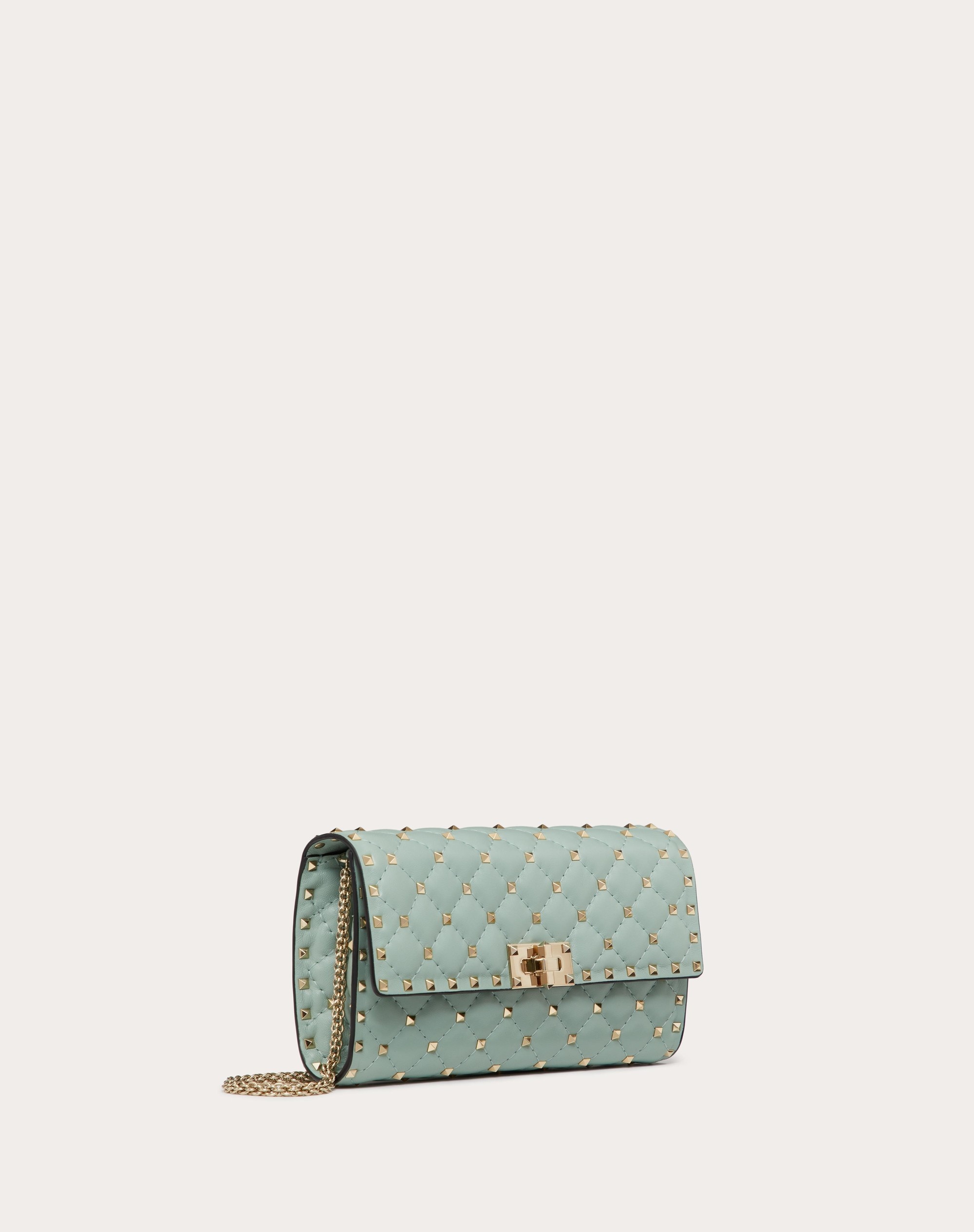 ROCKSTUD SPIKE NAPPA LEATHER CROSSBODY CLUTCH BAG - 3